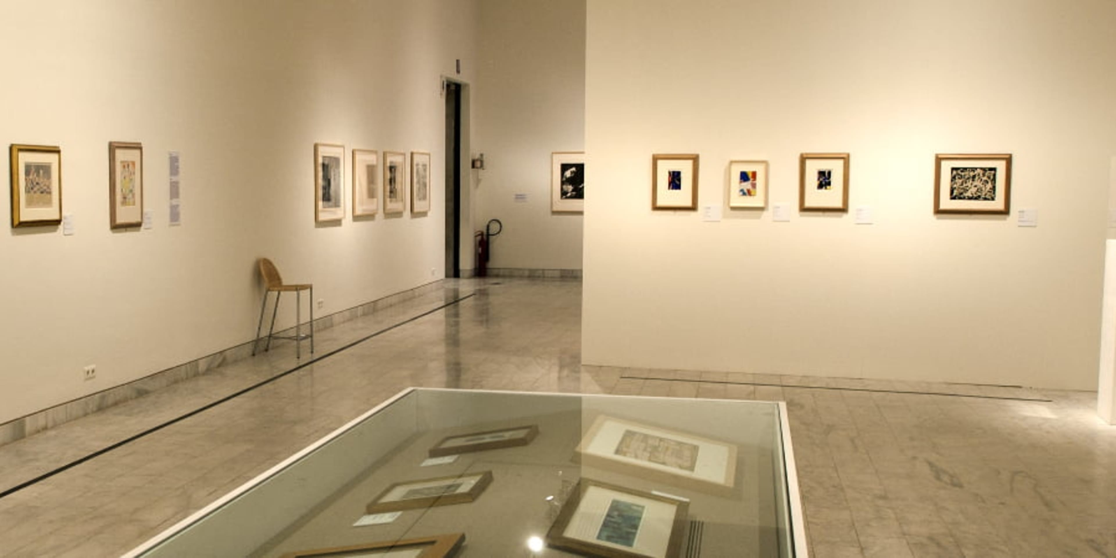 Paintings on display inside the Museo Picasso