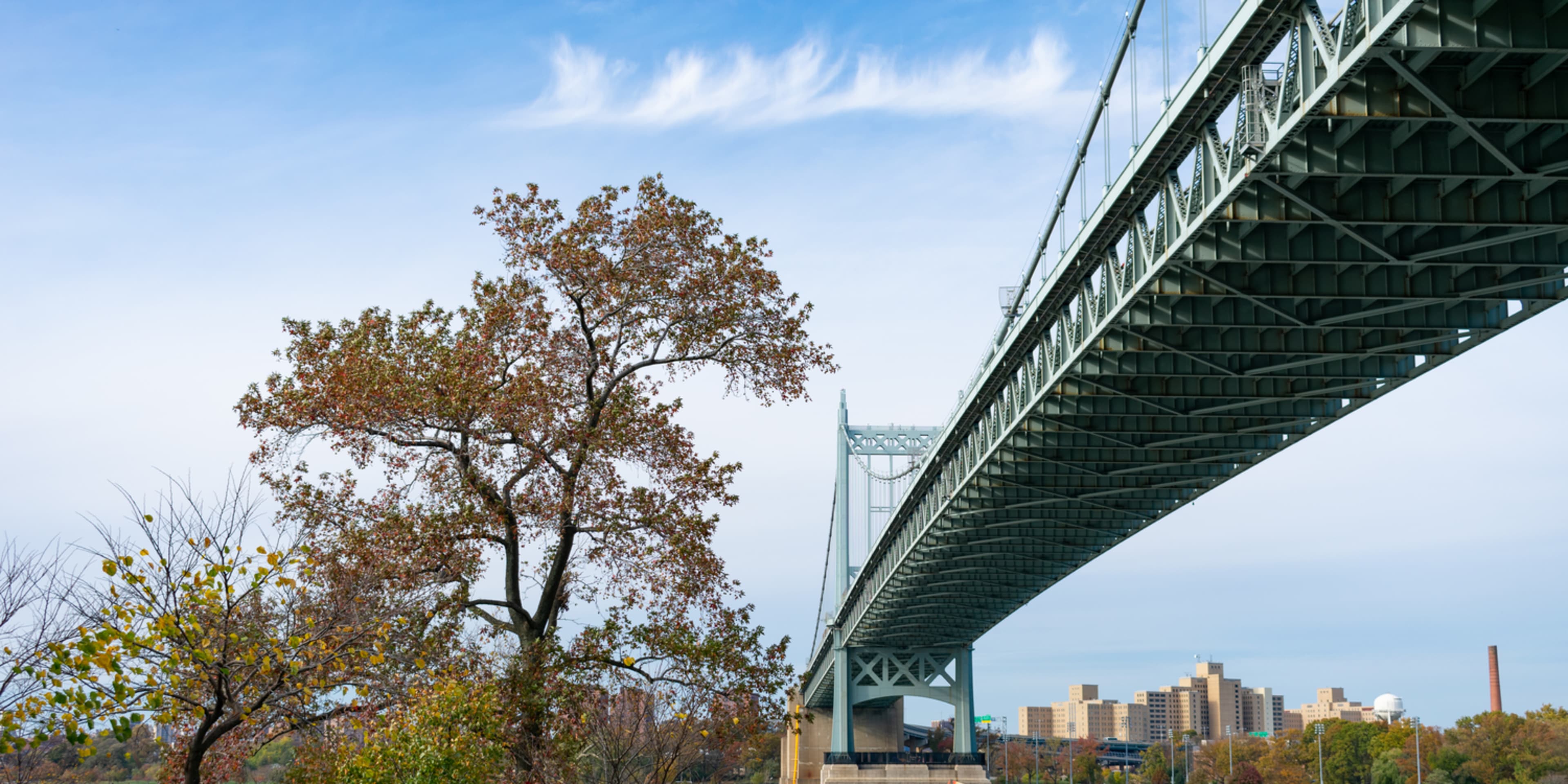 The Triborough Bridge in Astoria Park, Queens, New York
