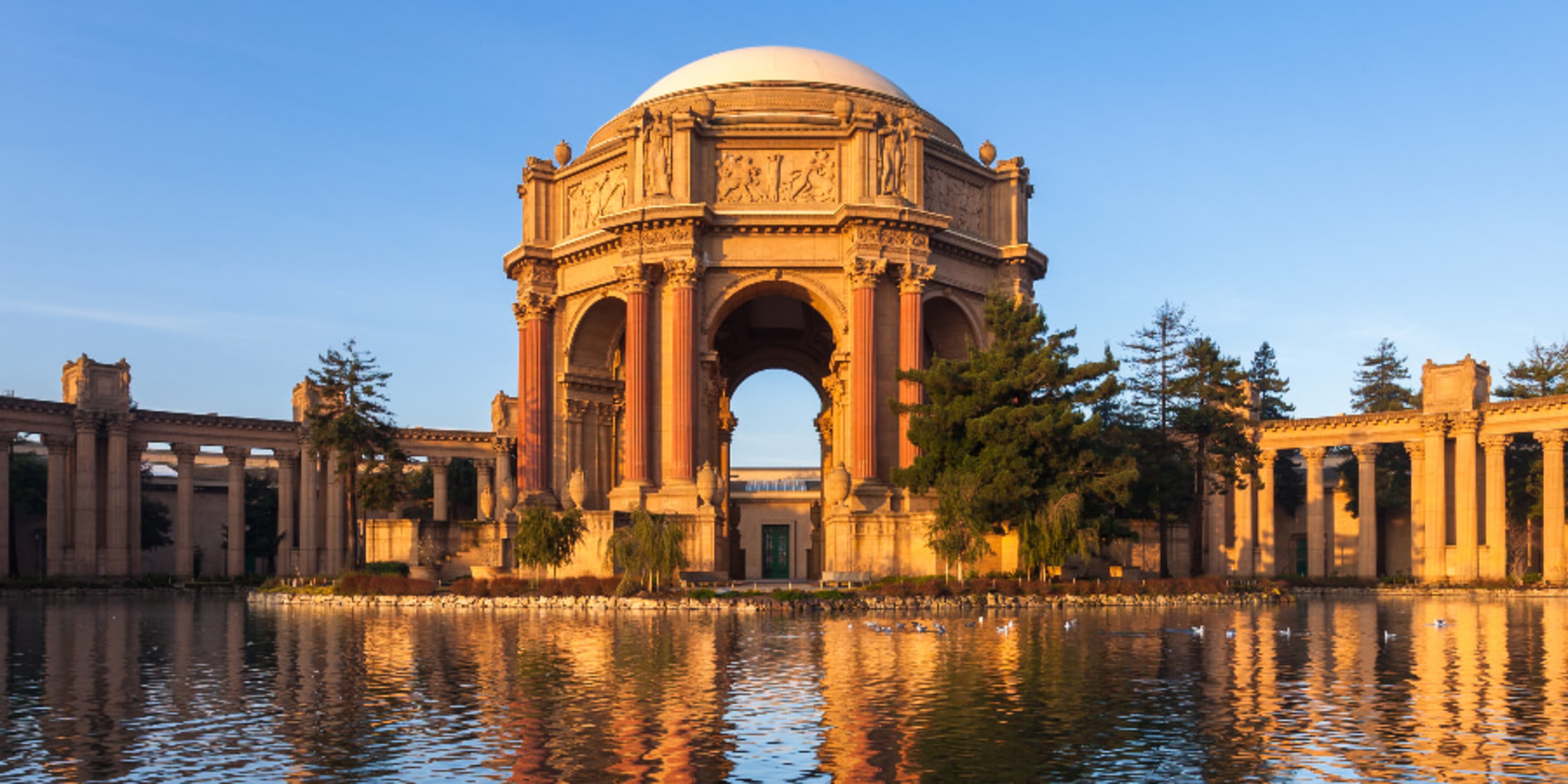 Palace Of Fine Arts reflected in still water