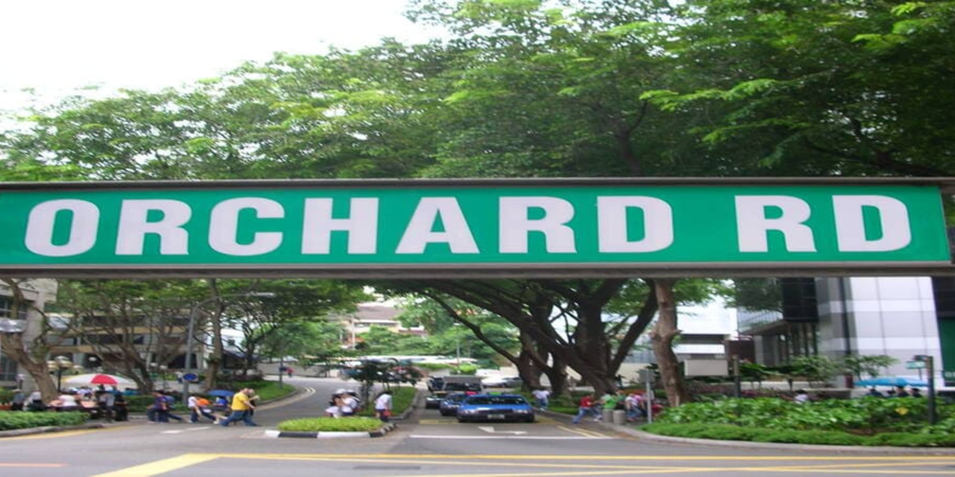 Straßenschild der Orchard Road