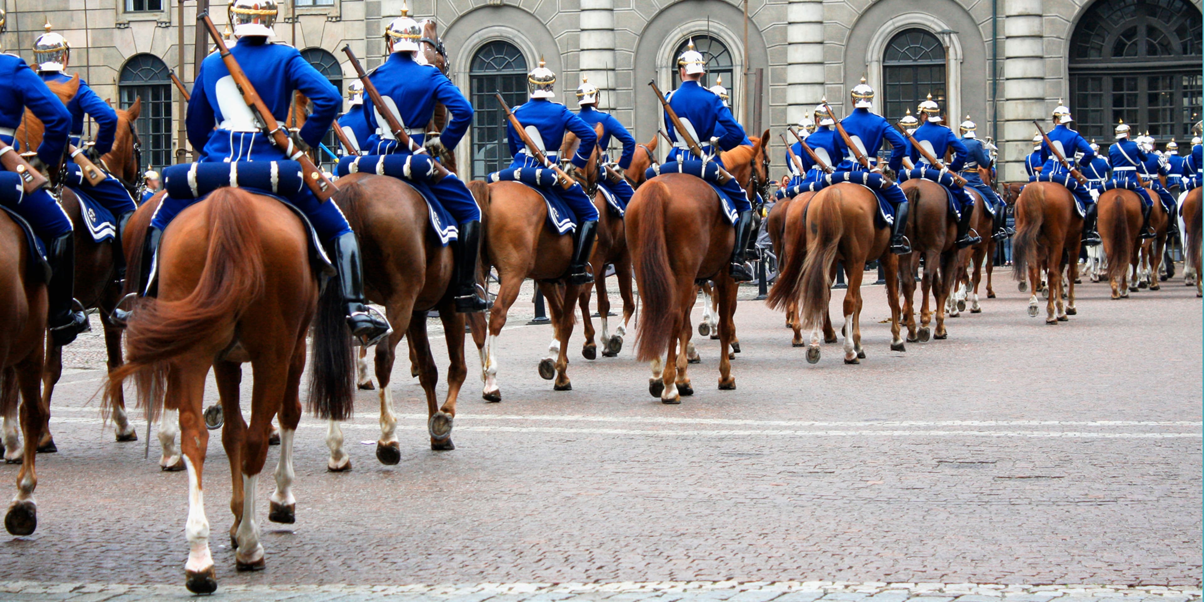 Aktivitäten in Stockholm - Wachablösung am Königspalast in Stockholm