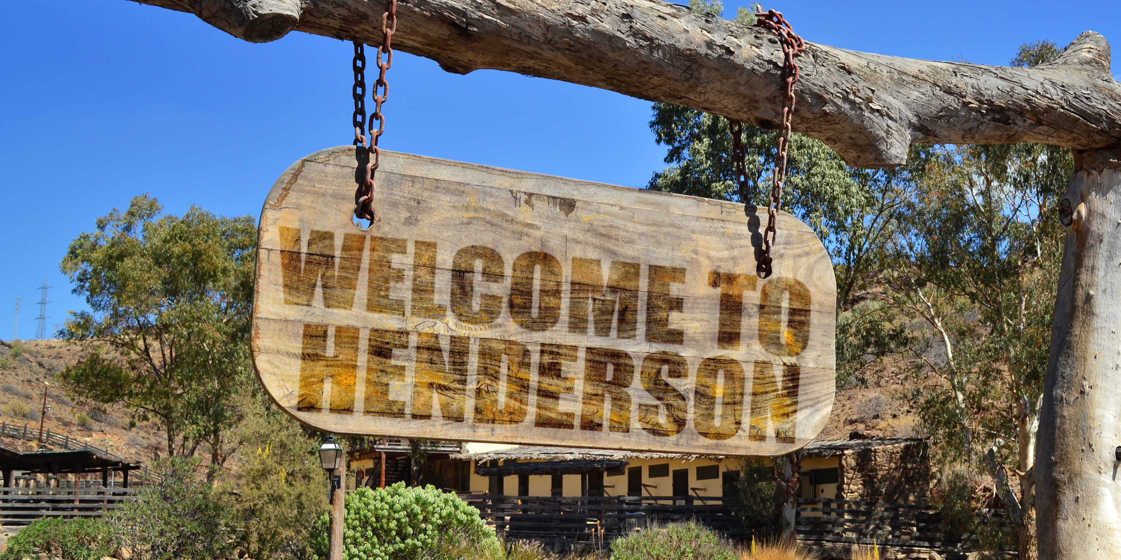 sign welcoming visitors to henderson in nevada