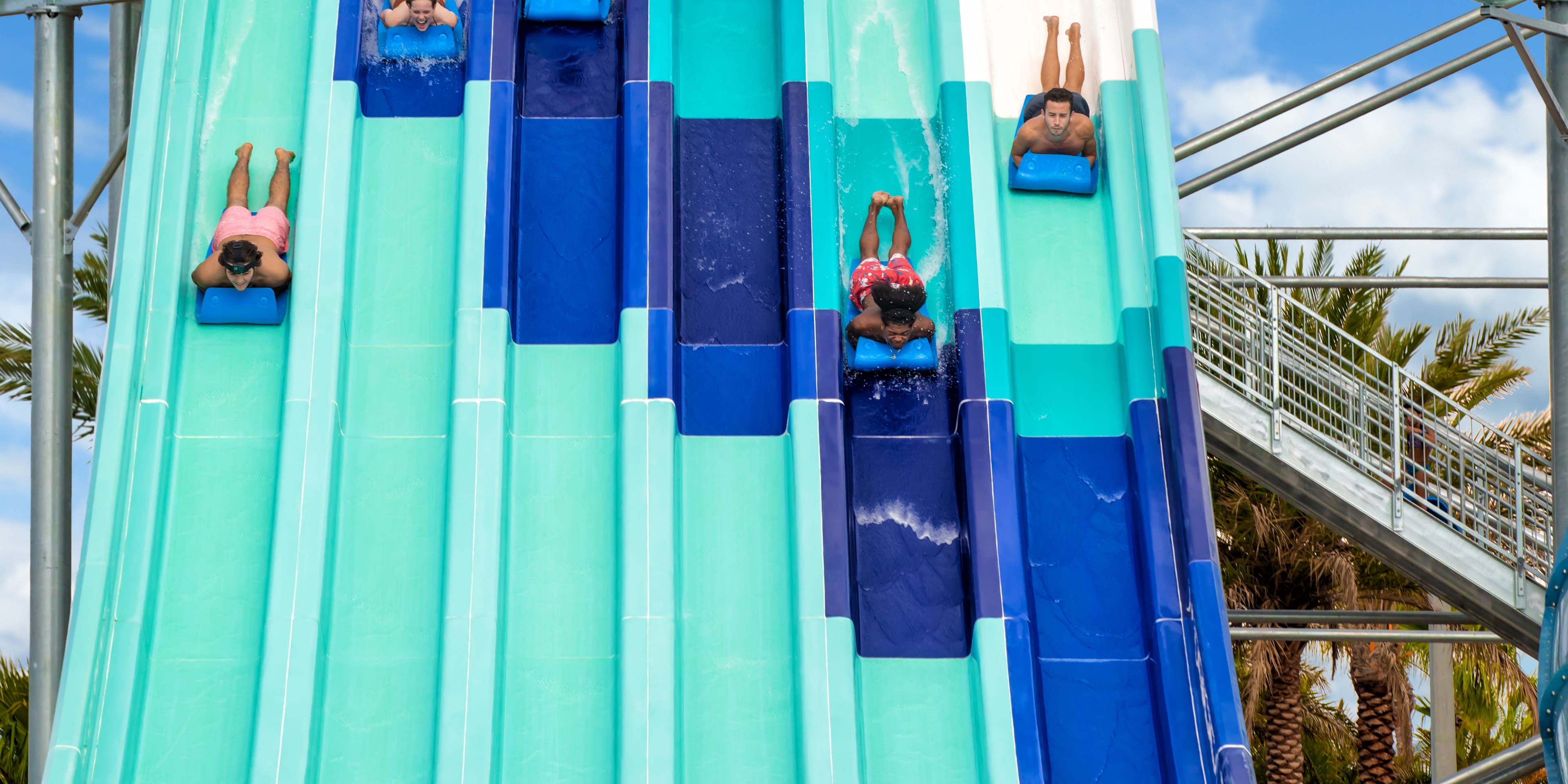 waterslides at island h2o water park