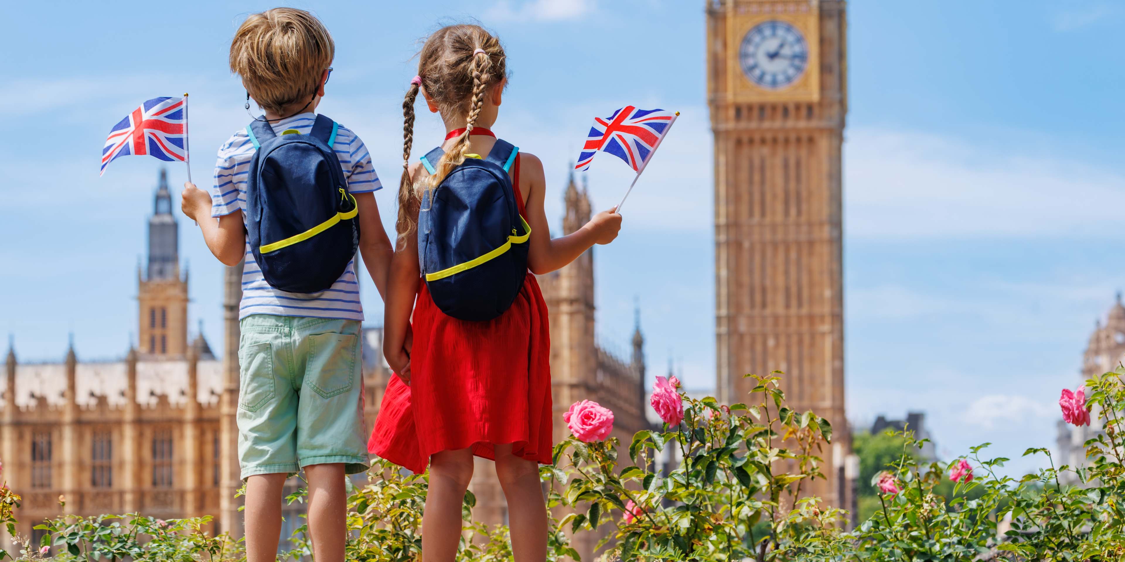 Kids Looking at Big Ben