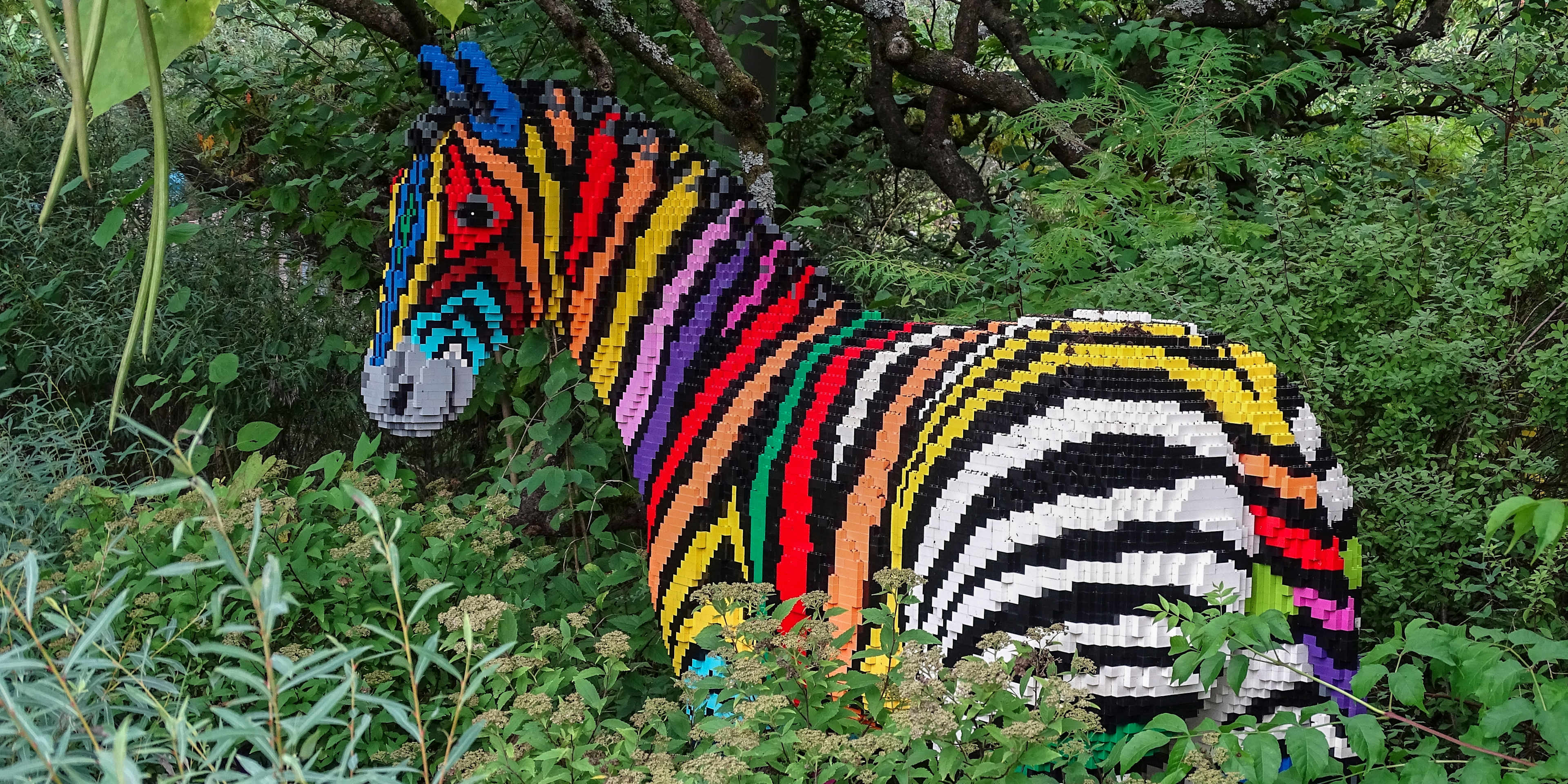 zebra made of lego