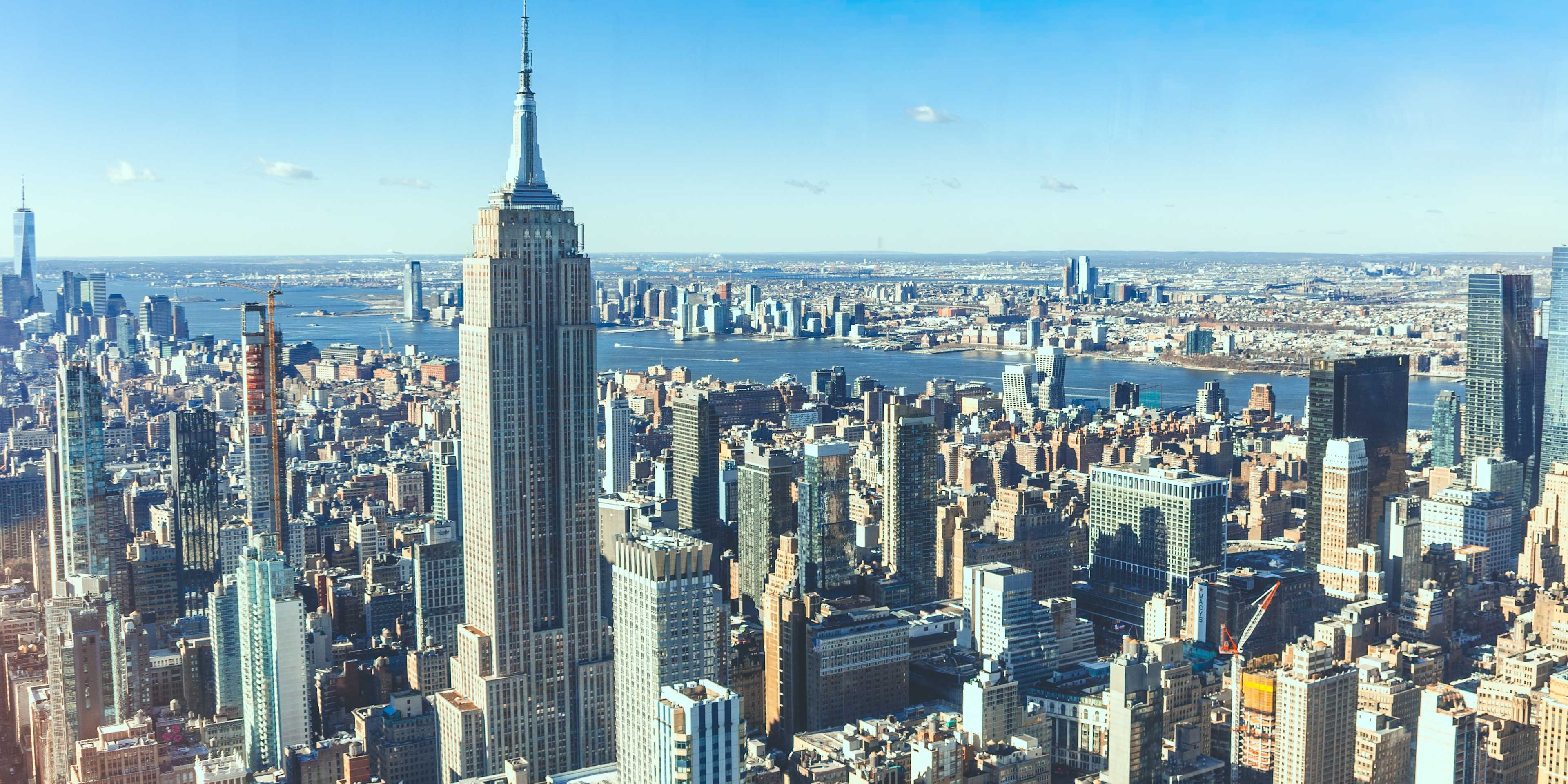 midtown nyc from the air
