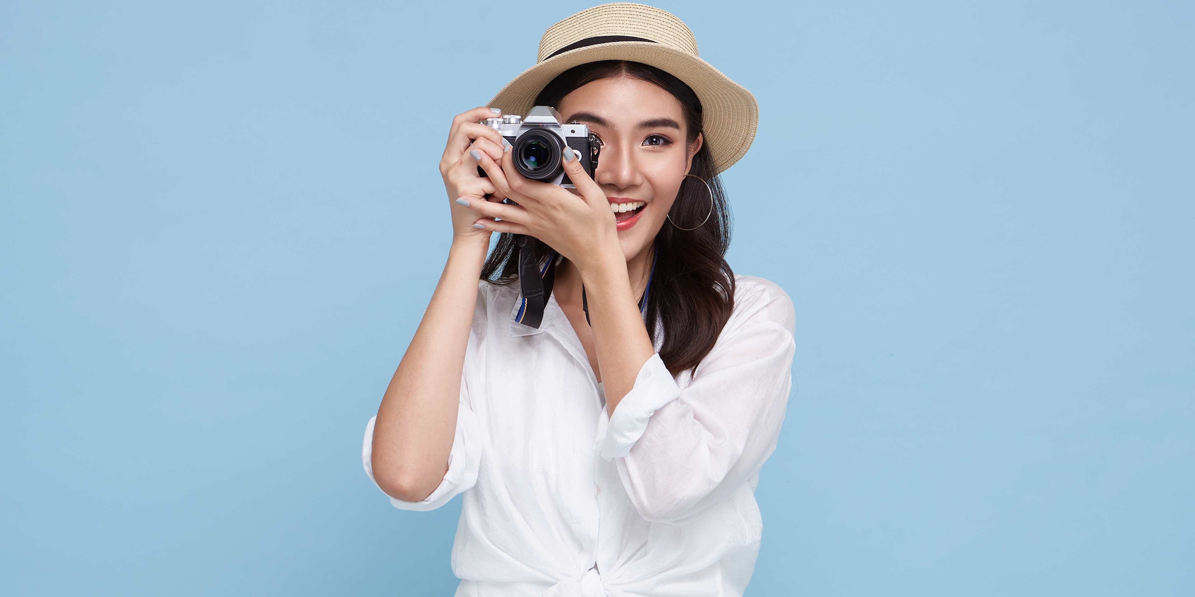 woman taking a photo