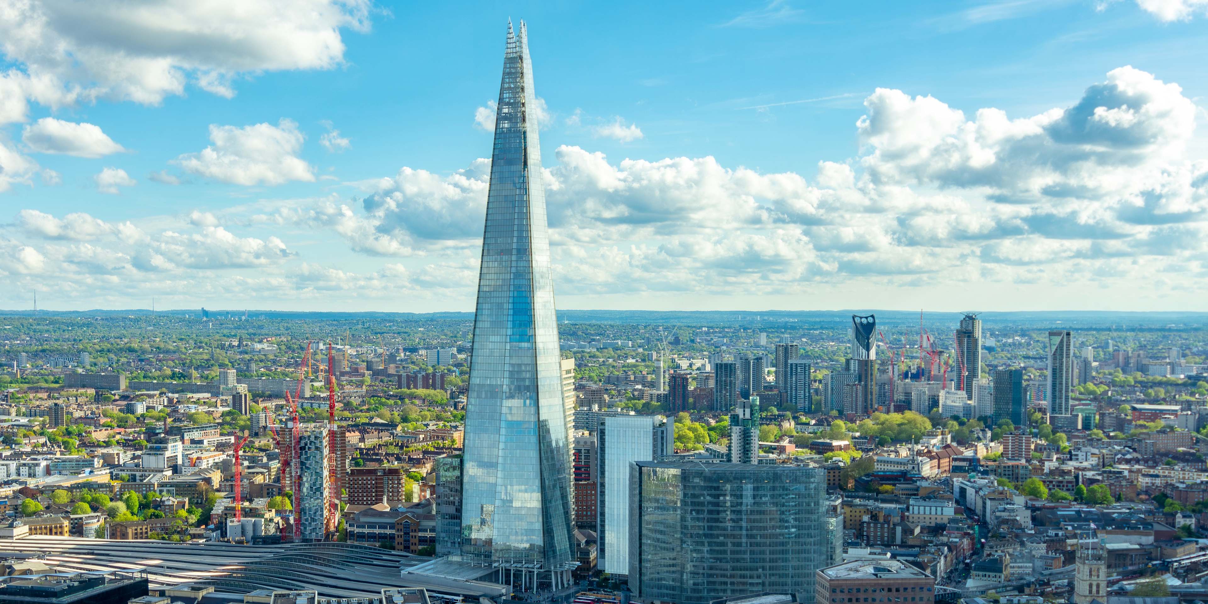 shot of the shard and london
