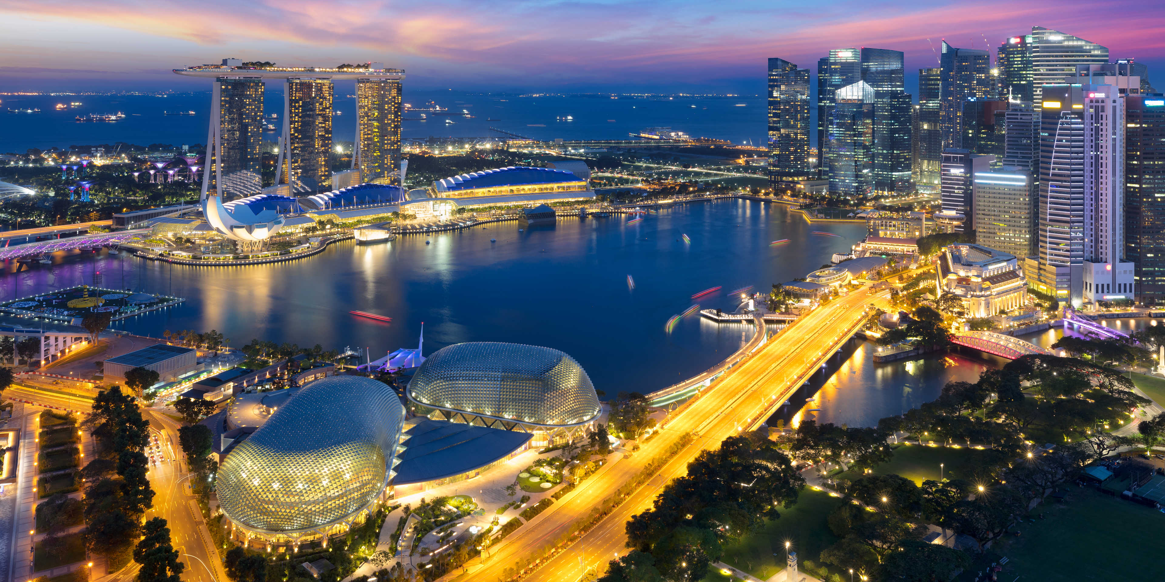 Singapore Skyline at Night