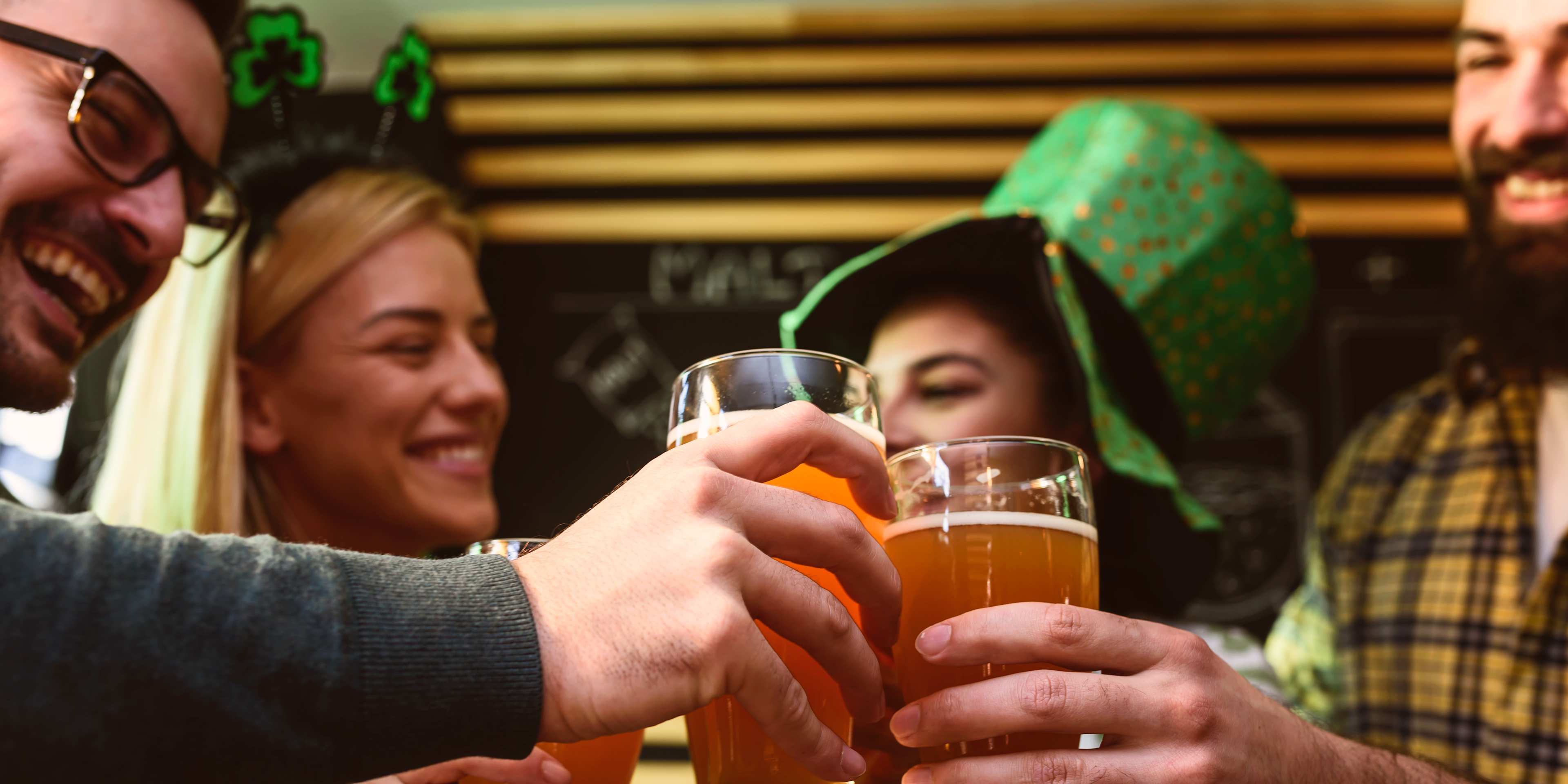 Friends Celebrating St. Patrick's Day