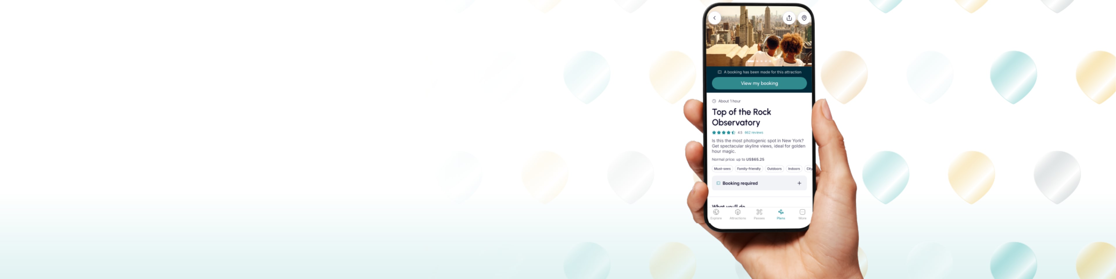 The Go City hub app on a turquoise background
