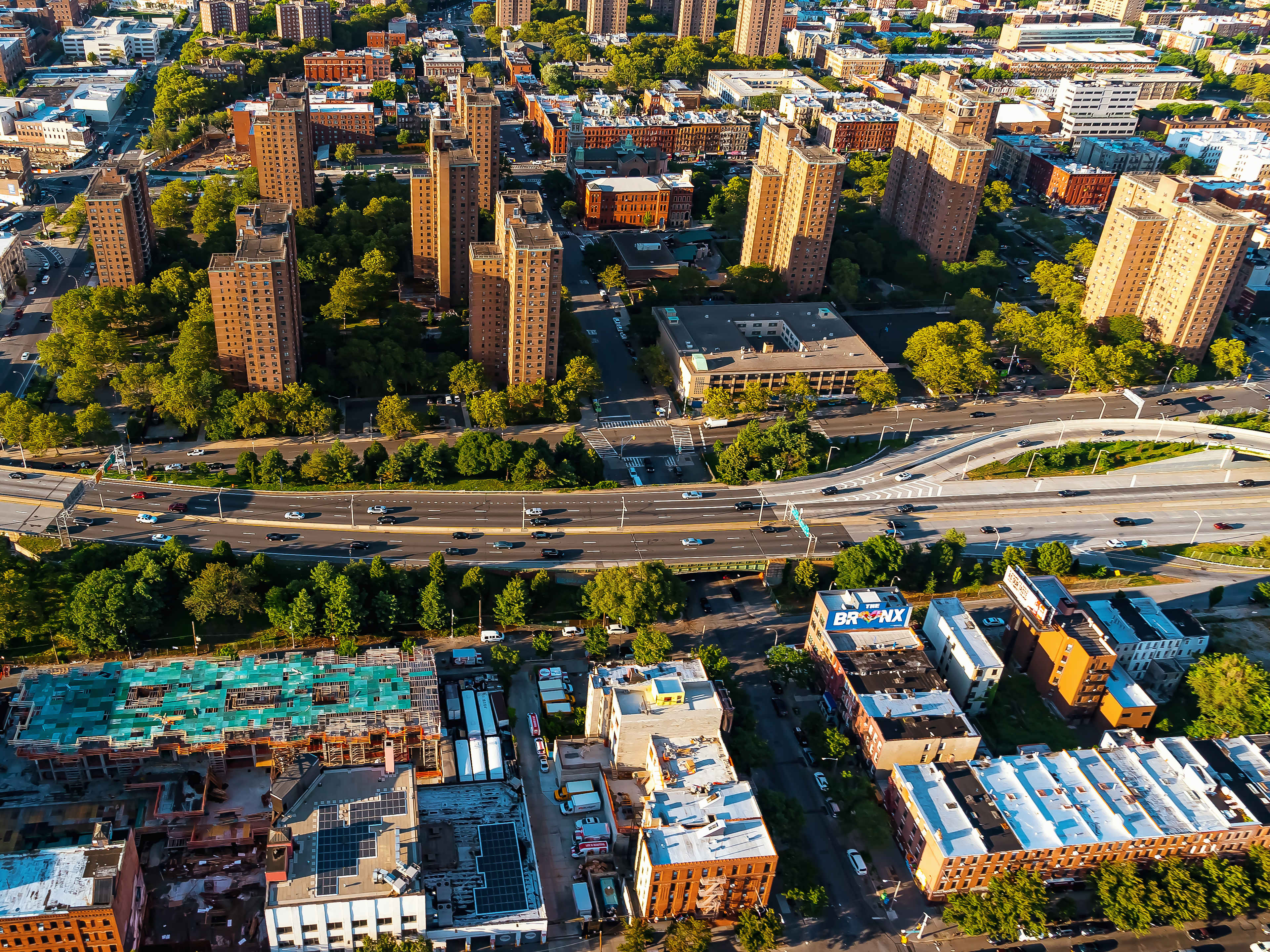 bronx buildings from the air