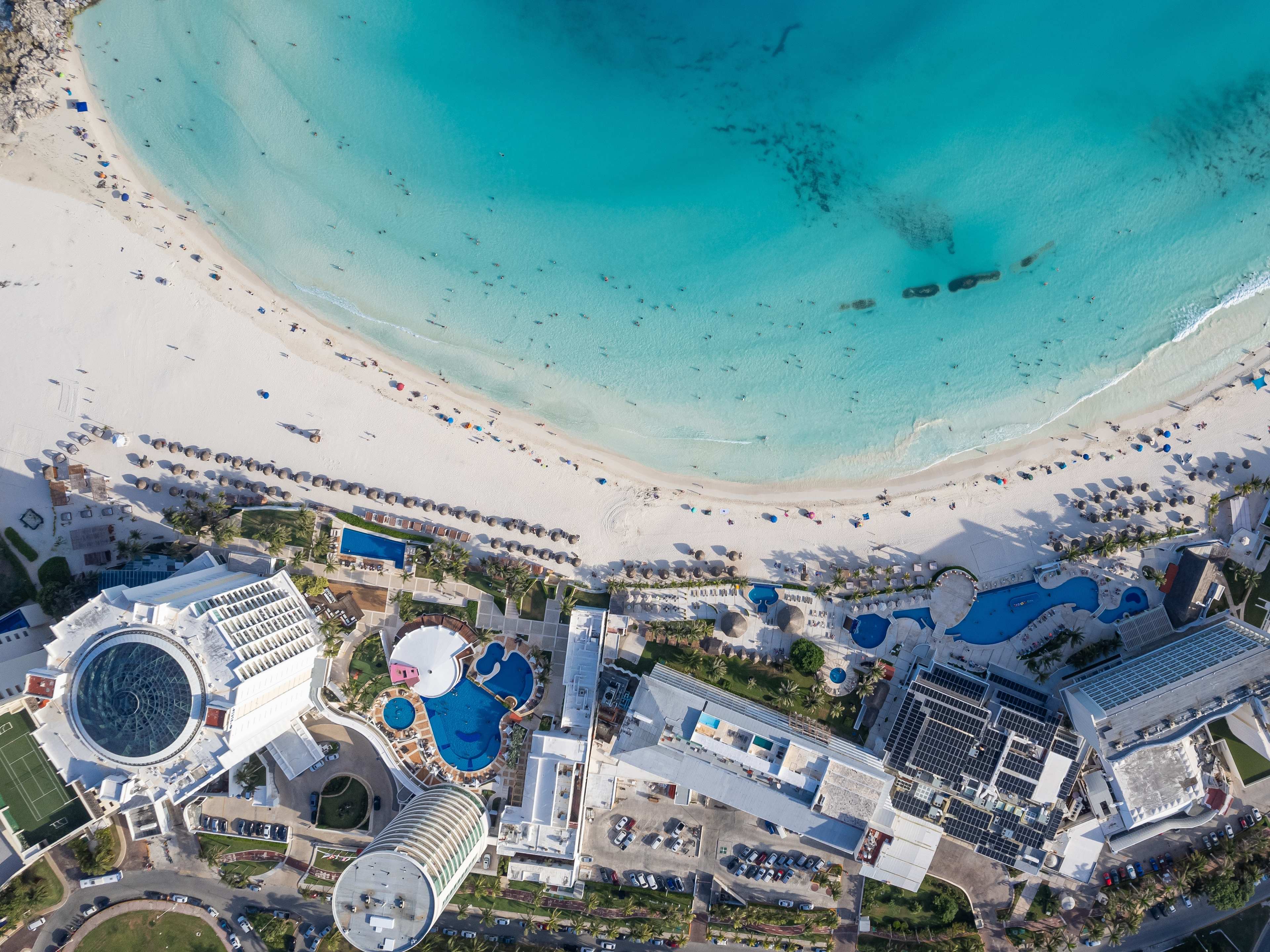 Drone View of Cancun