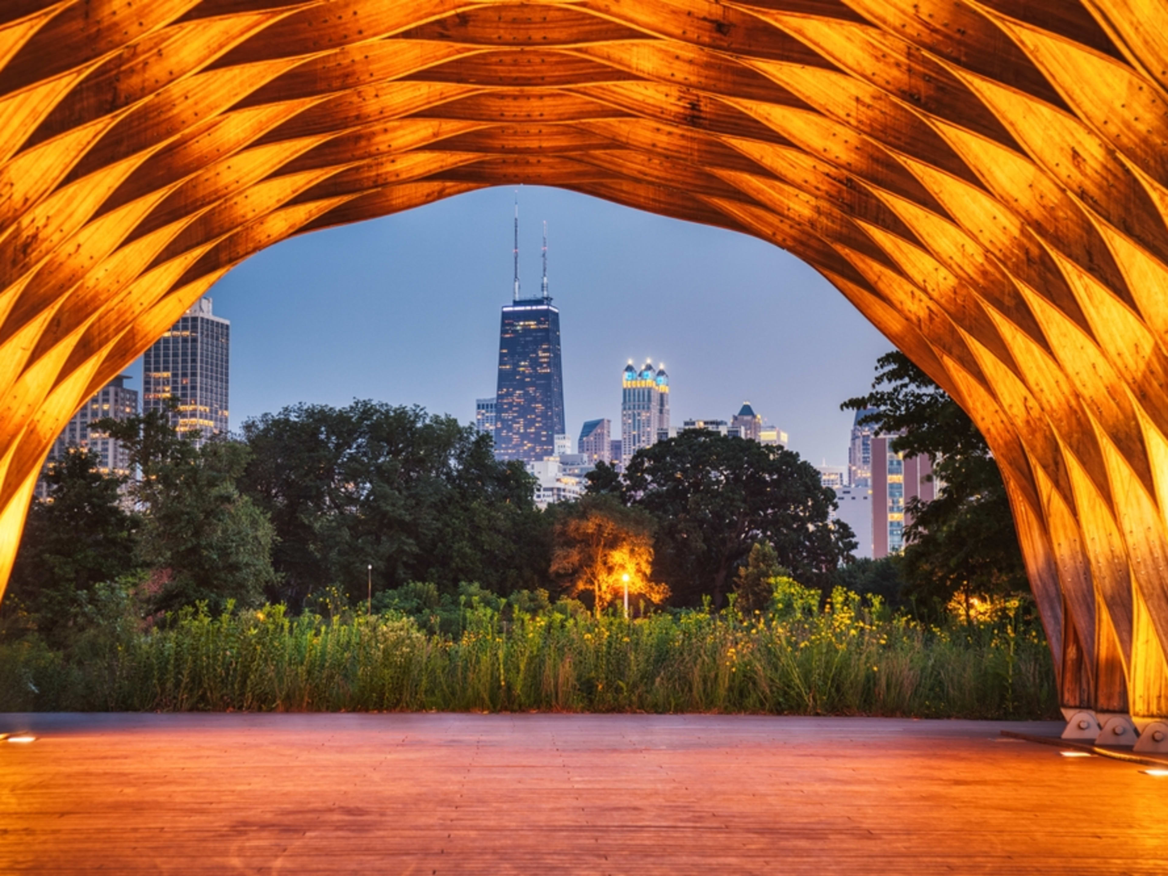 Chicago skyline from Lincoln Park