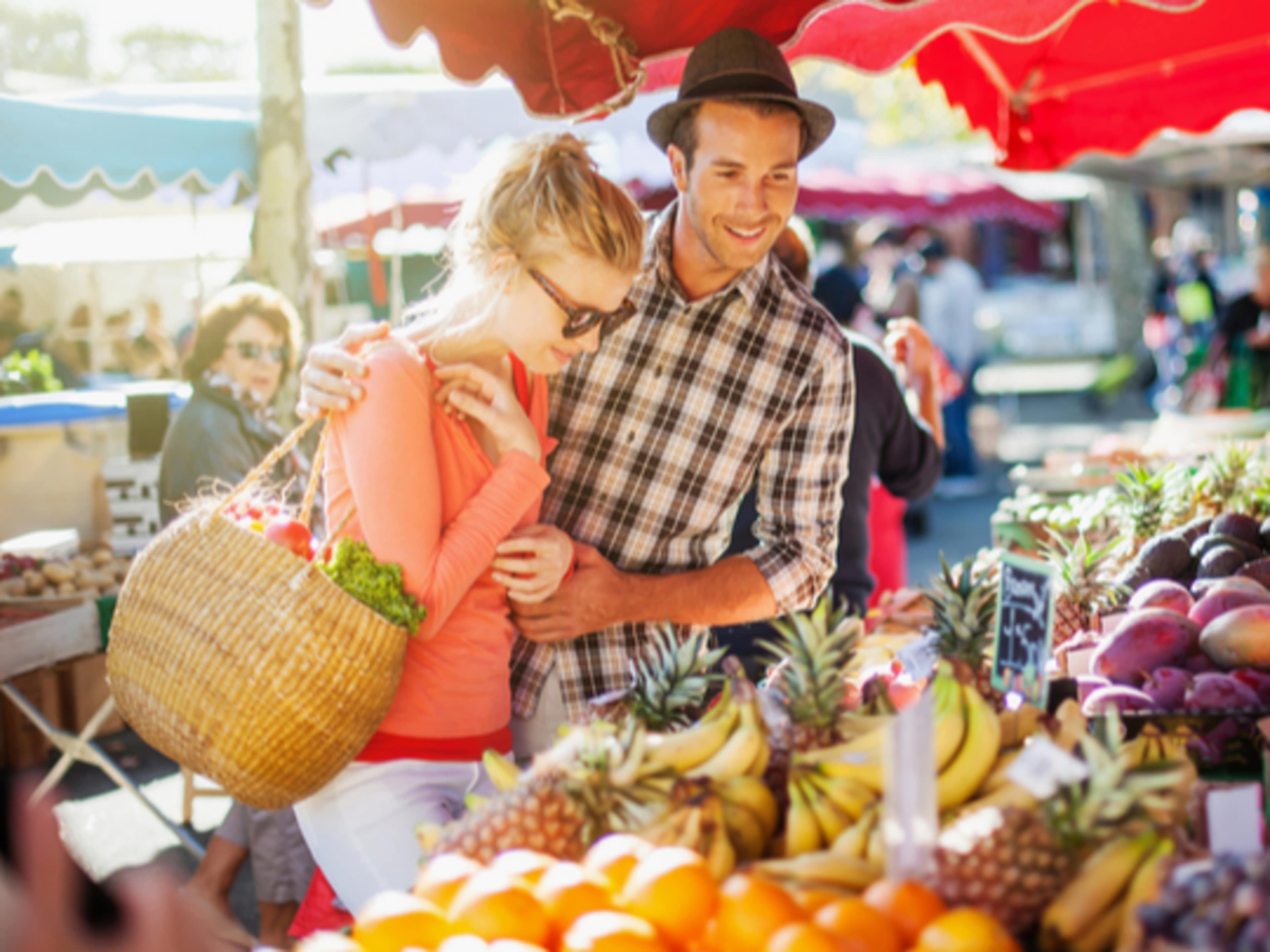 couple at a market