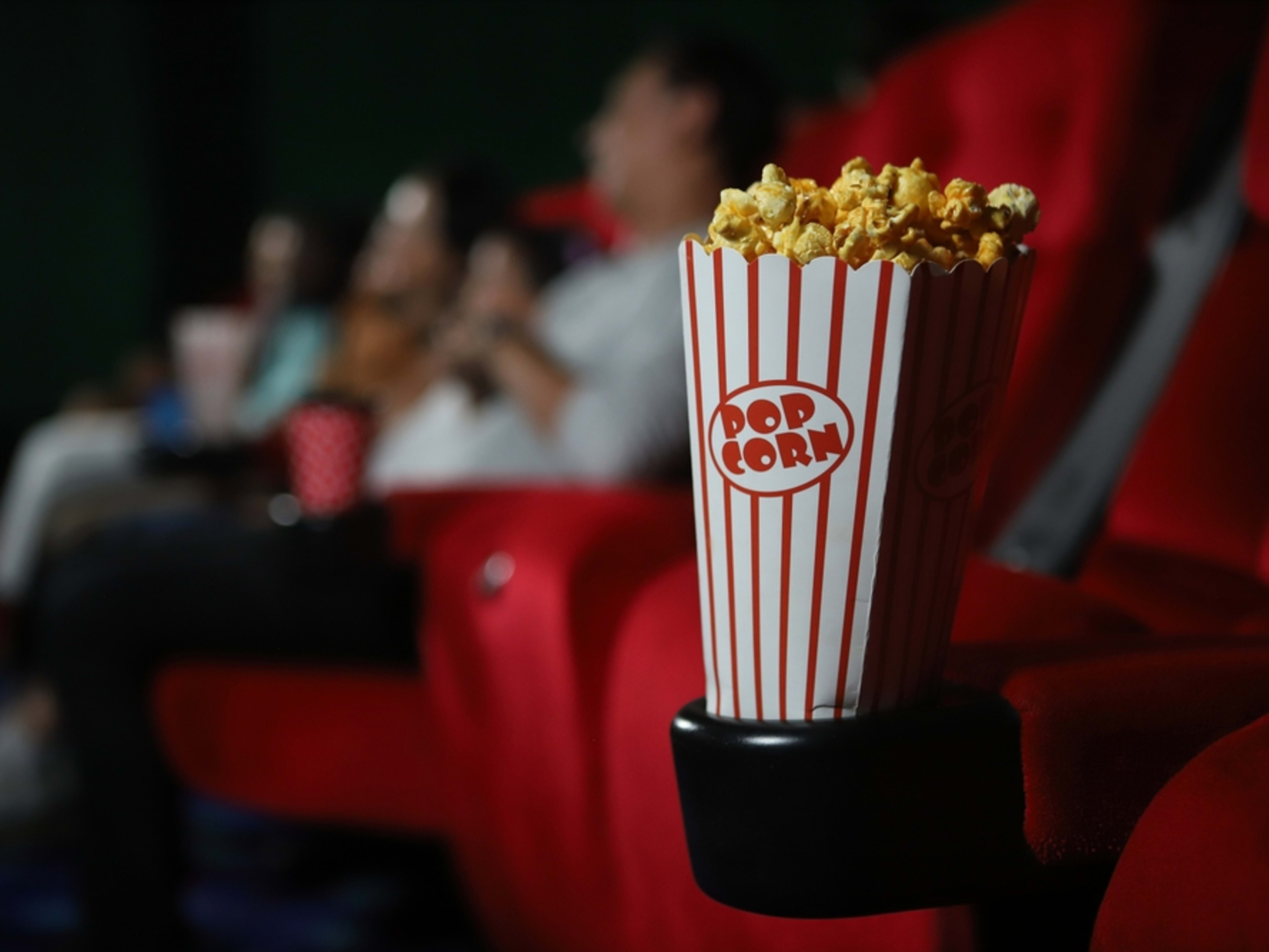 Popcorn box in the cinema