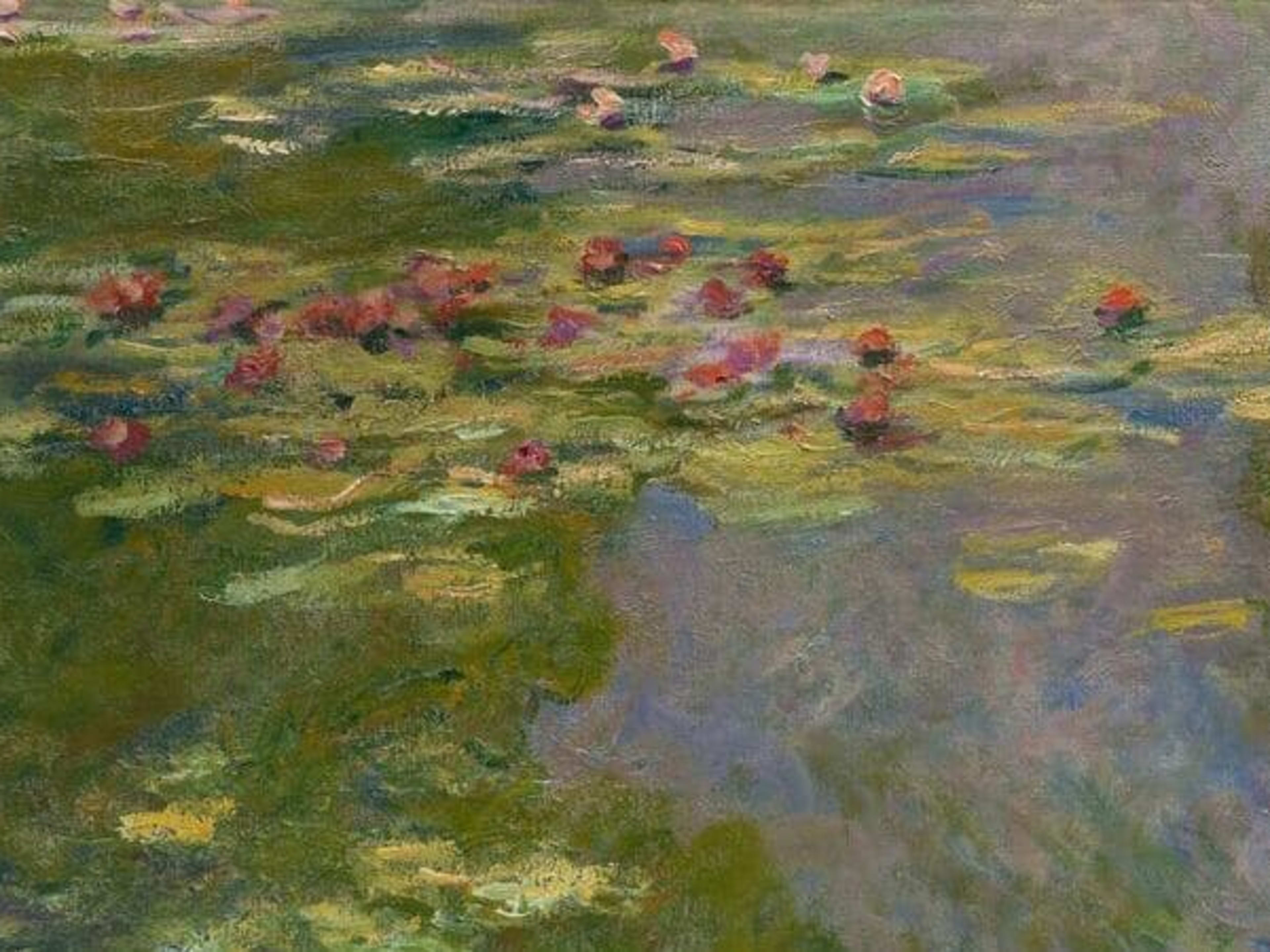 Detalle de "Nenúfares" de Claude Monet. Museos impresionistas de París.
