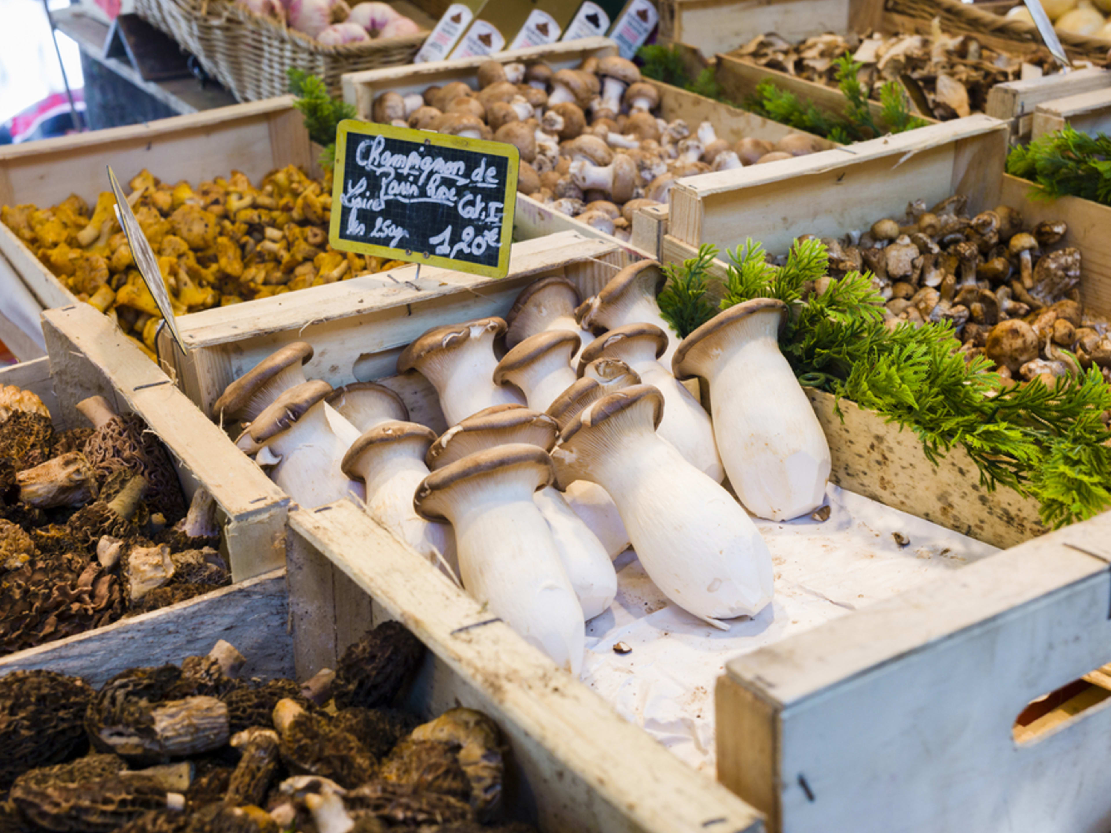 Mushrooms at a French market
