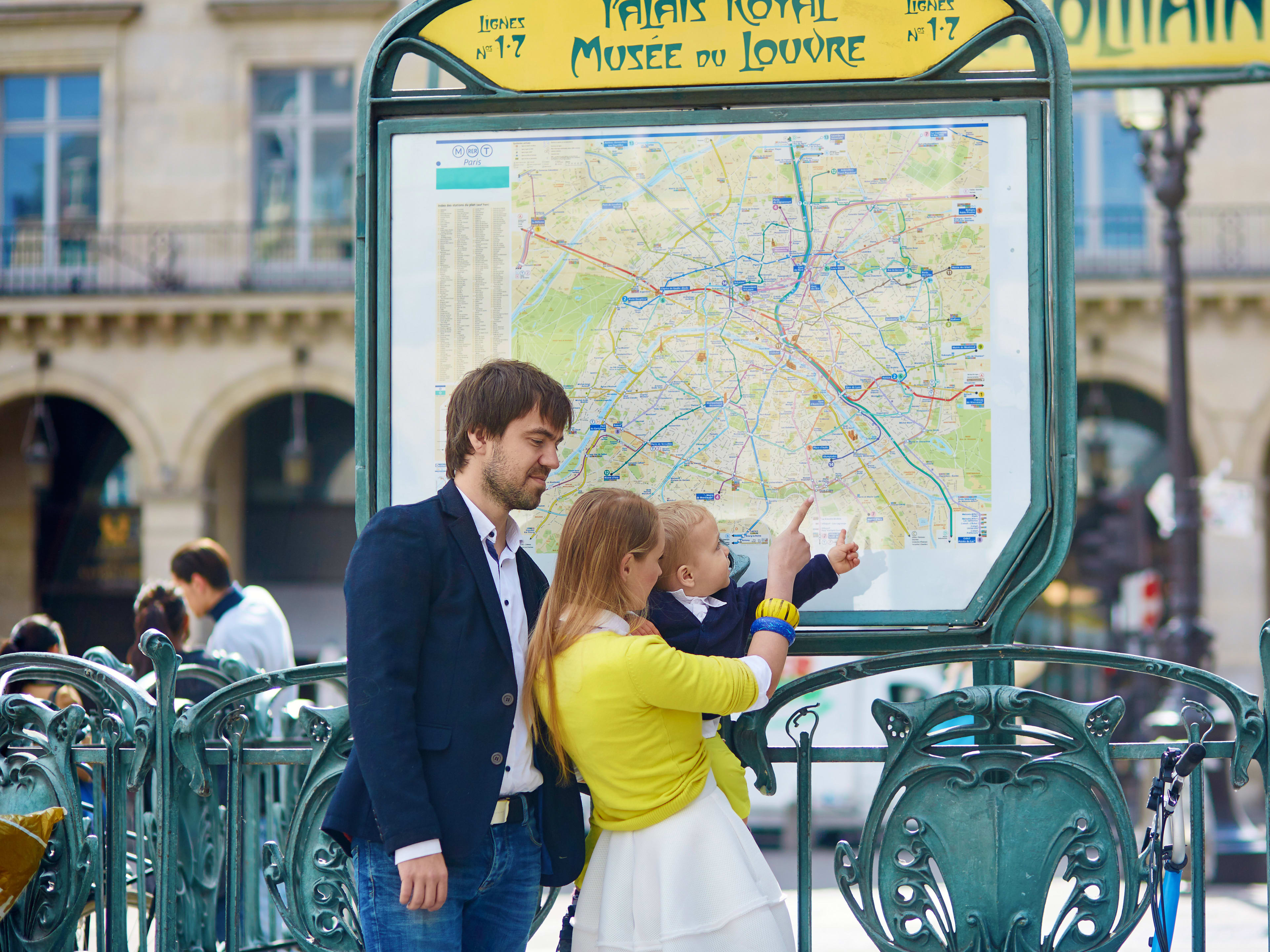 Paris Métro map detail
