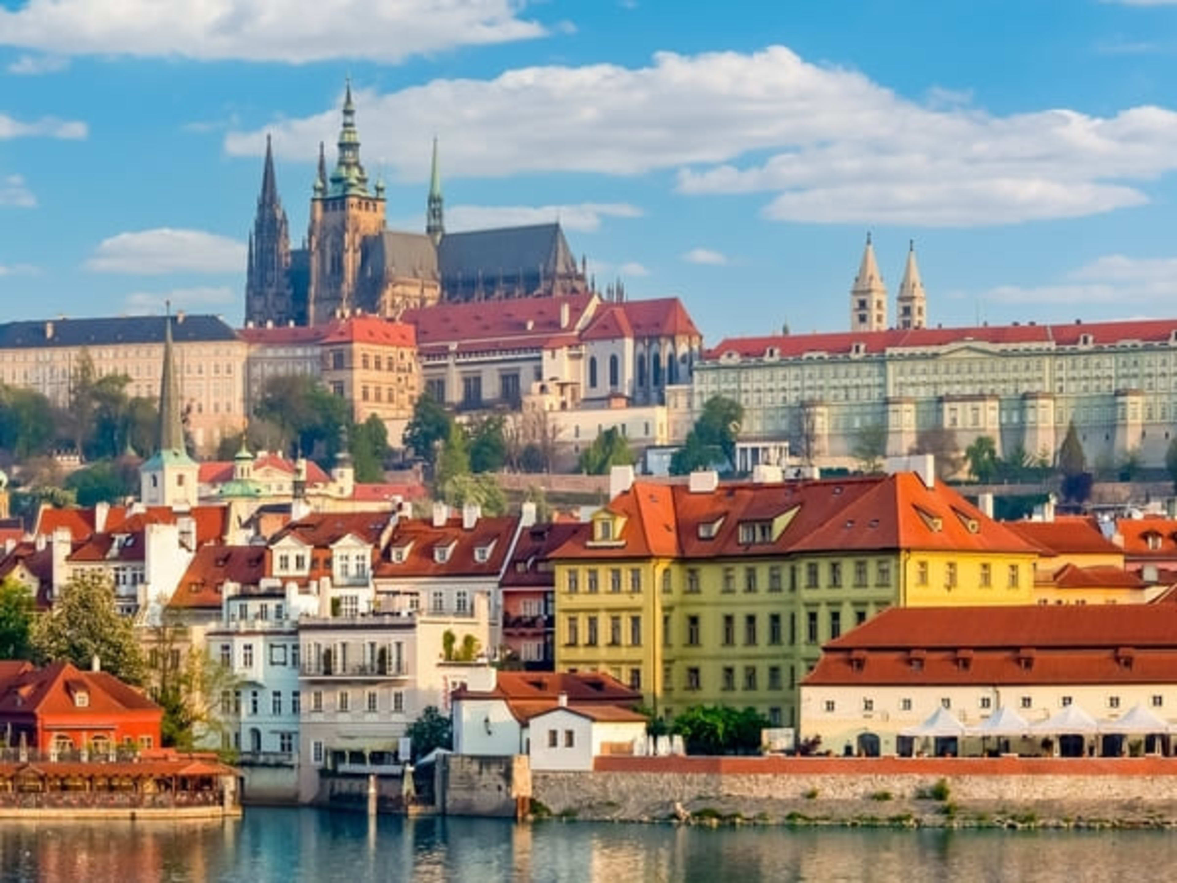 Springtime view of Prague Castle