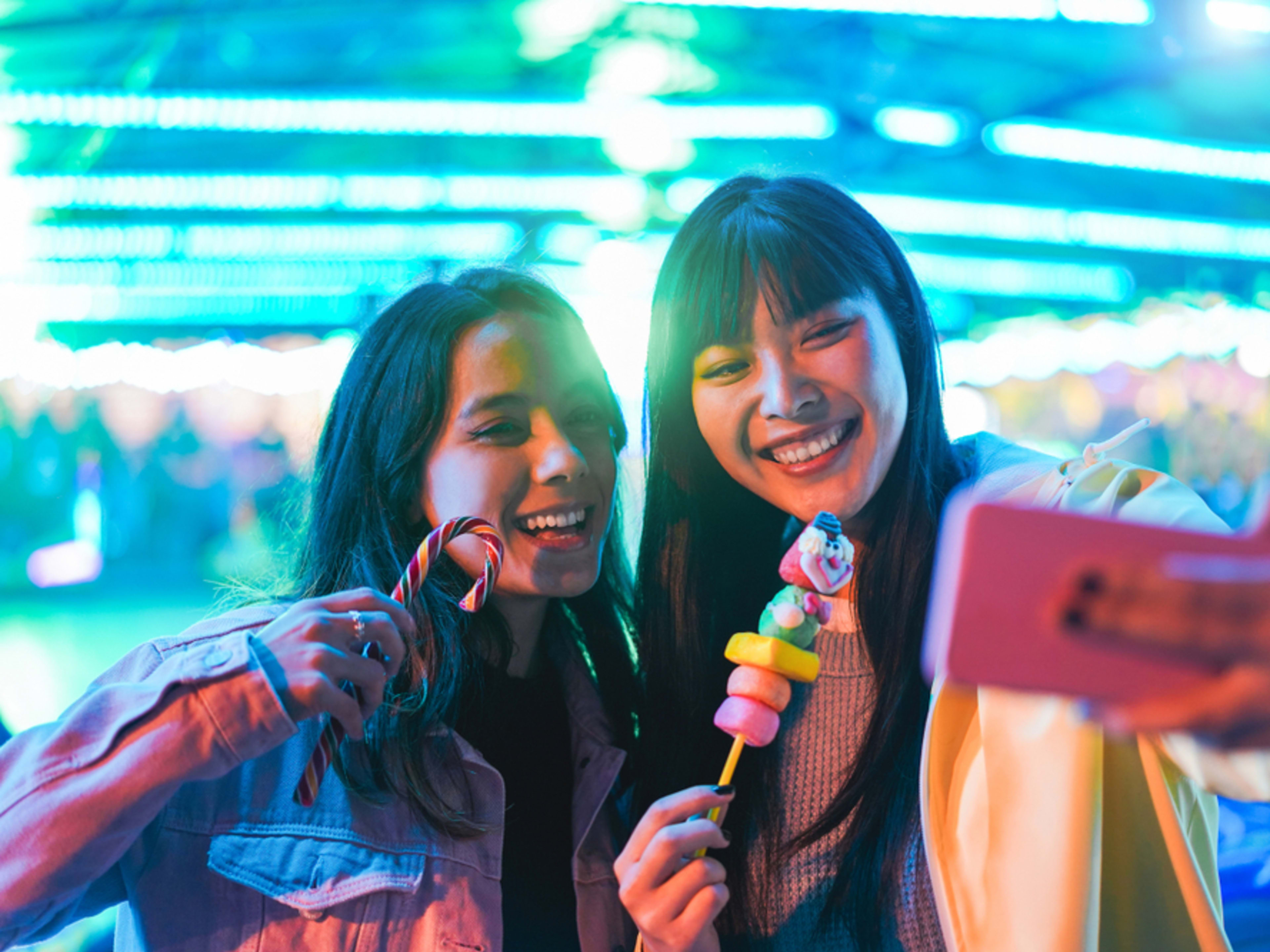 Friends taking a selfie