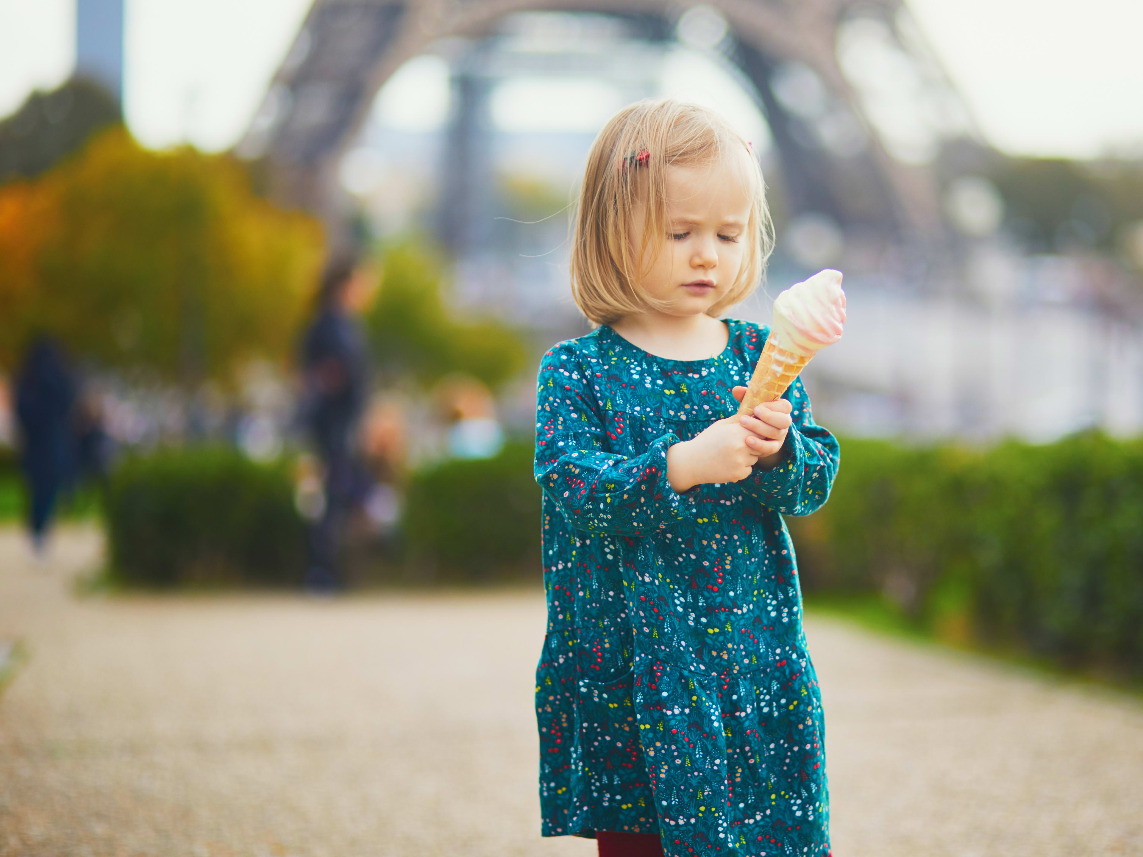 Girl Holding Ice Cream