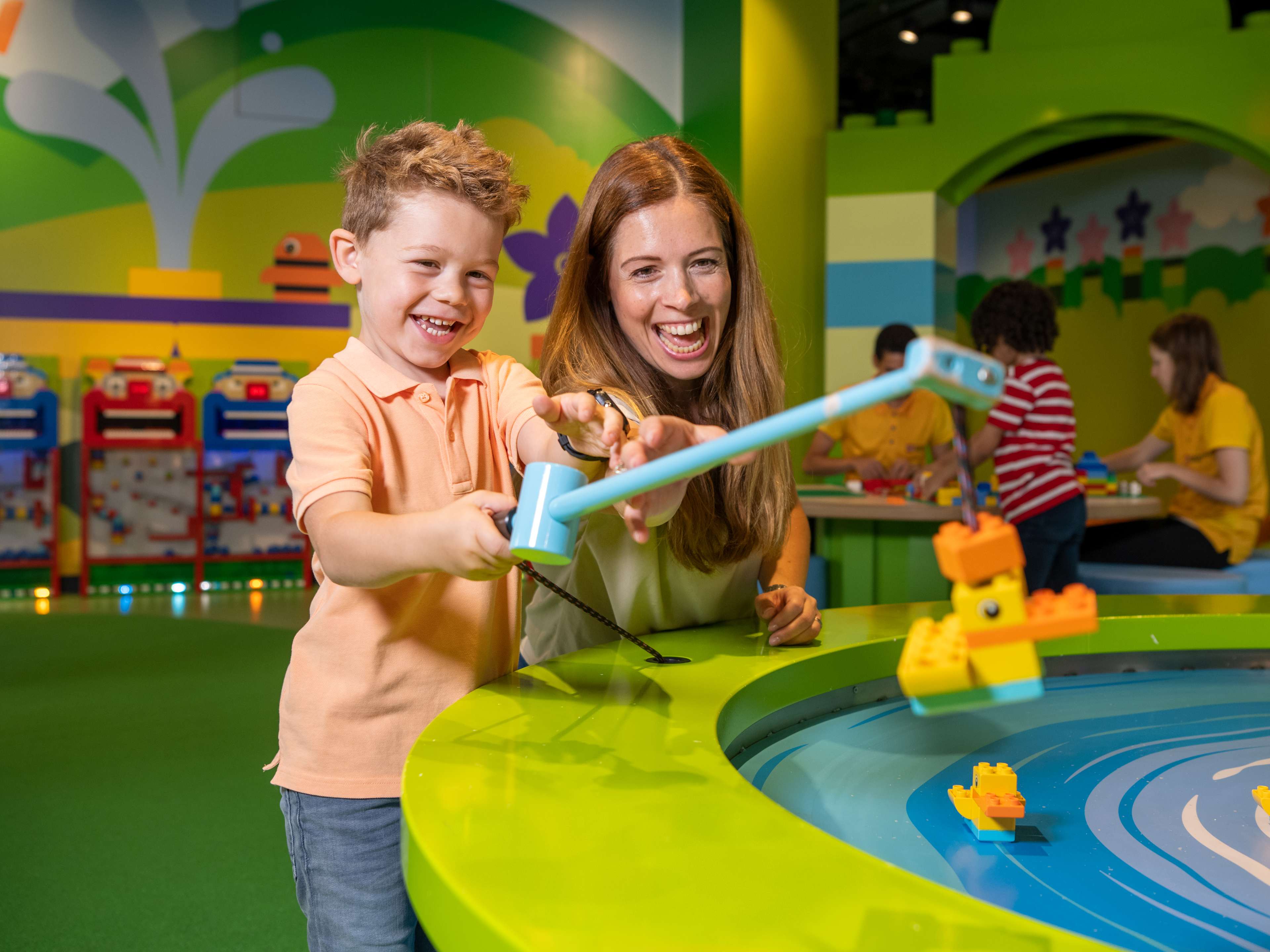 Mother and Son at LEGO Discovery Center