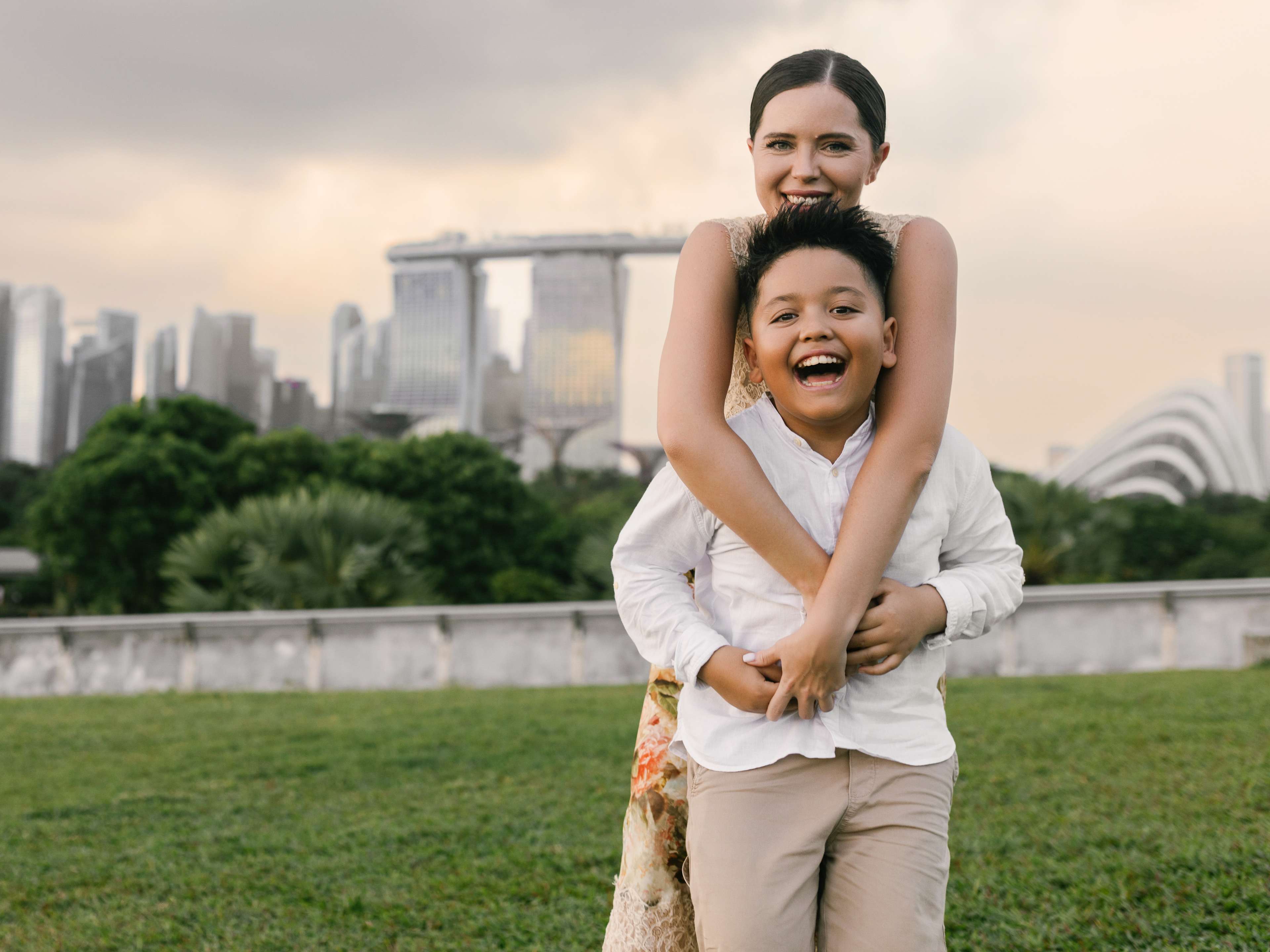 Mother and Son in Singapore