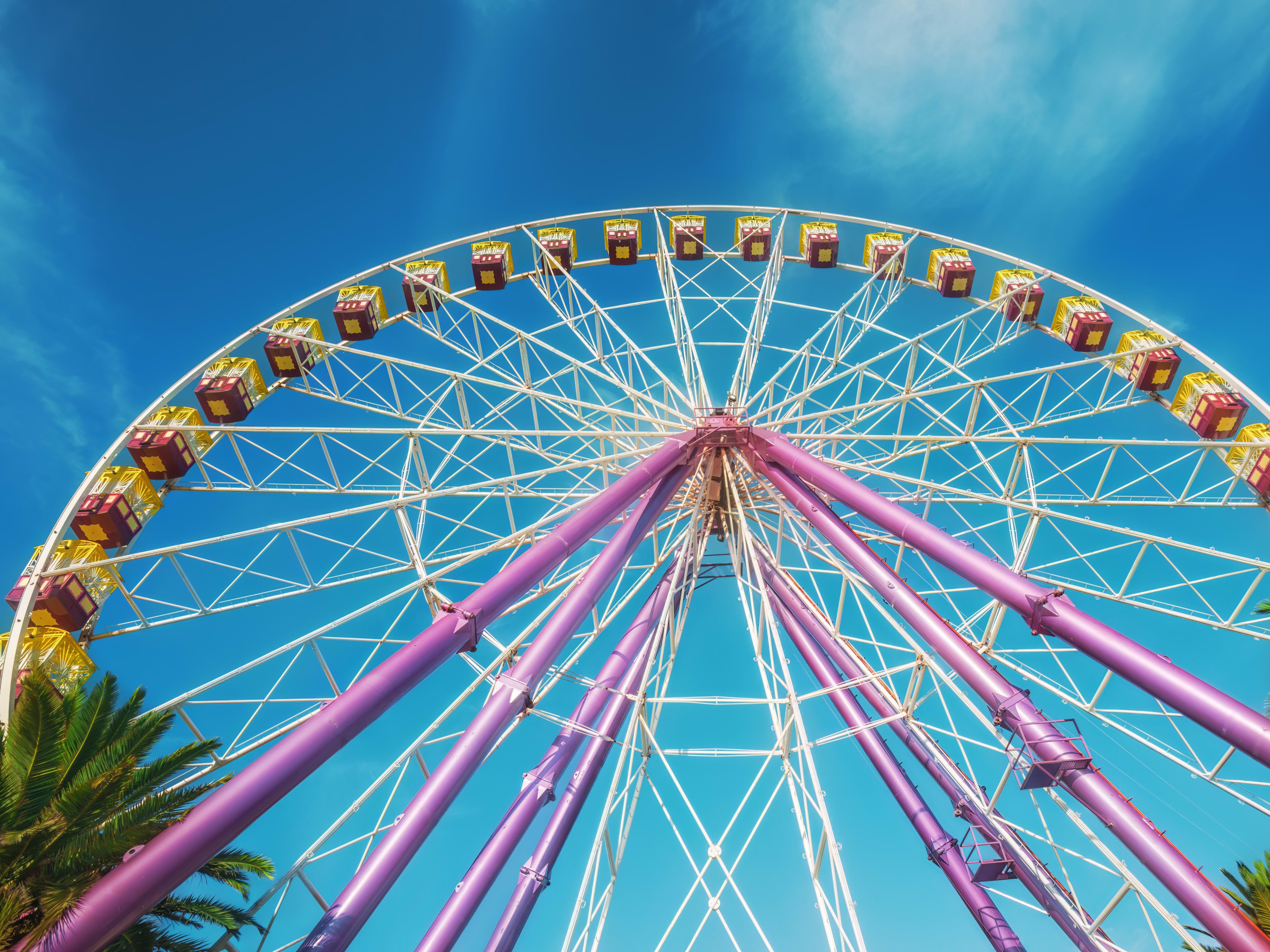 observation wheel view from the ground