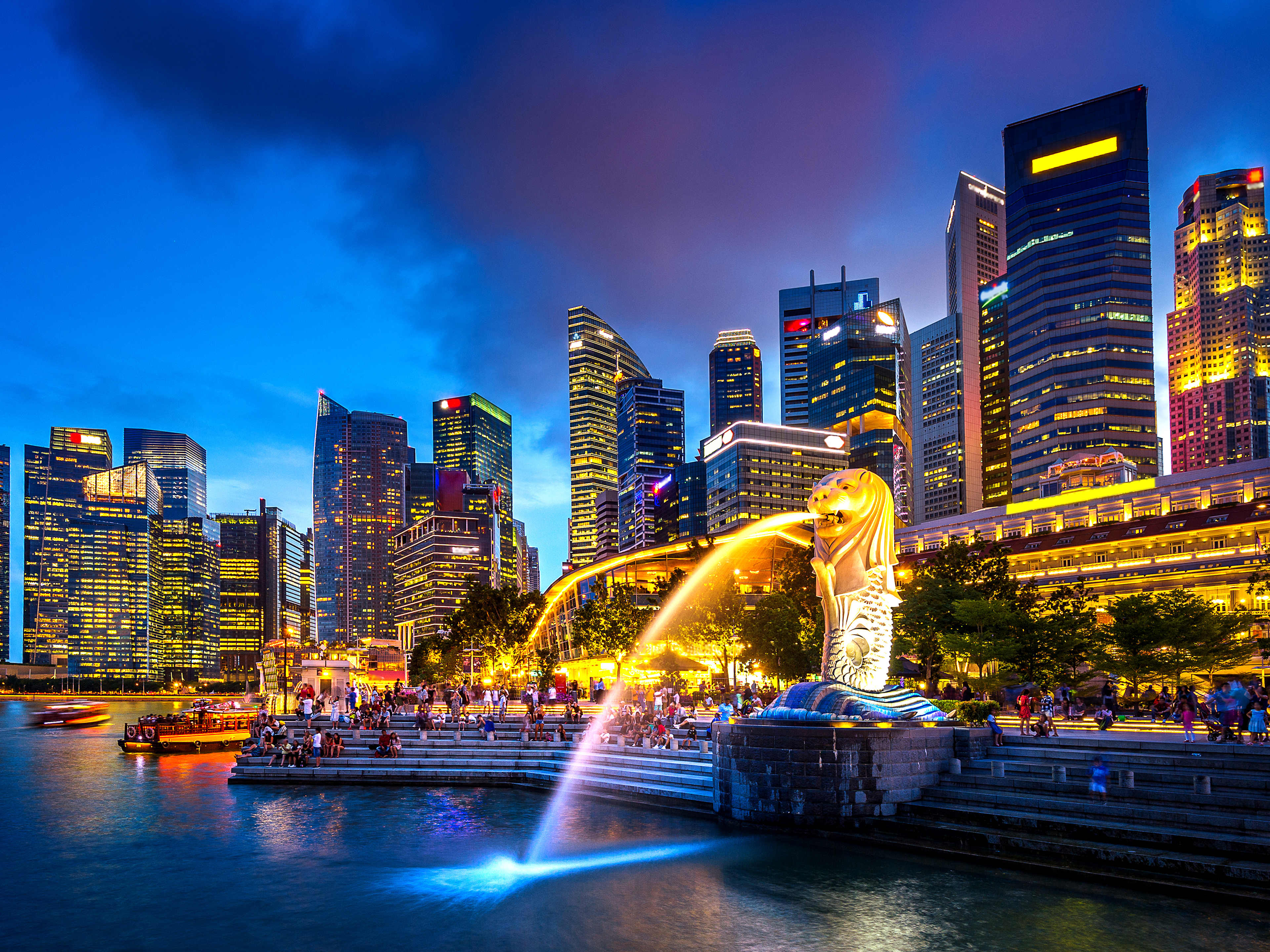 Singapore Skyline at Night