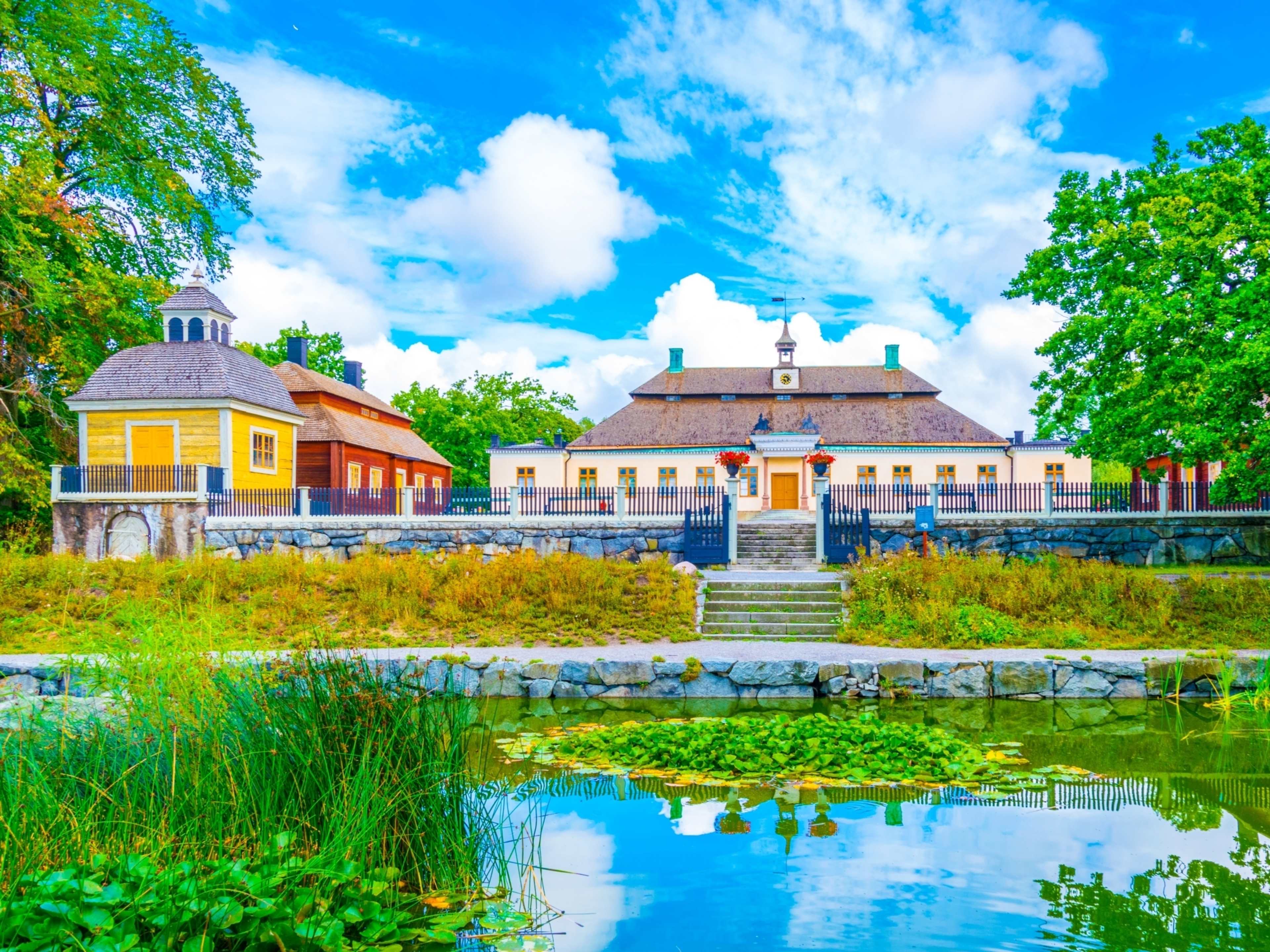 rustic skansen on a sunny day