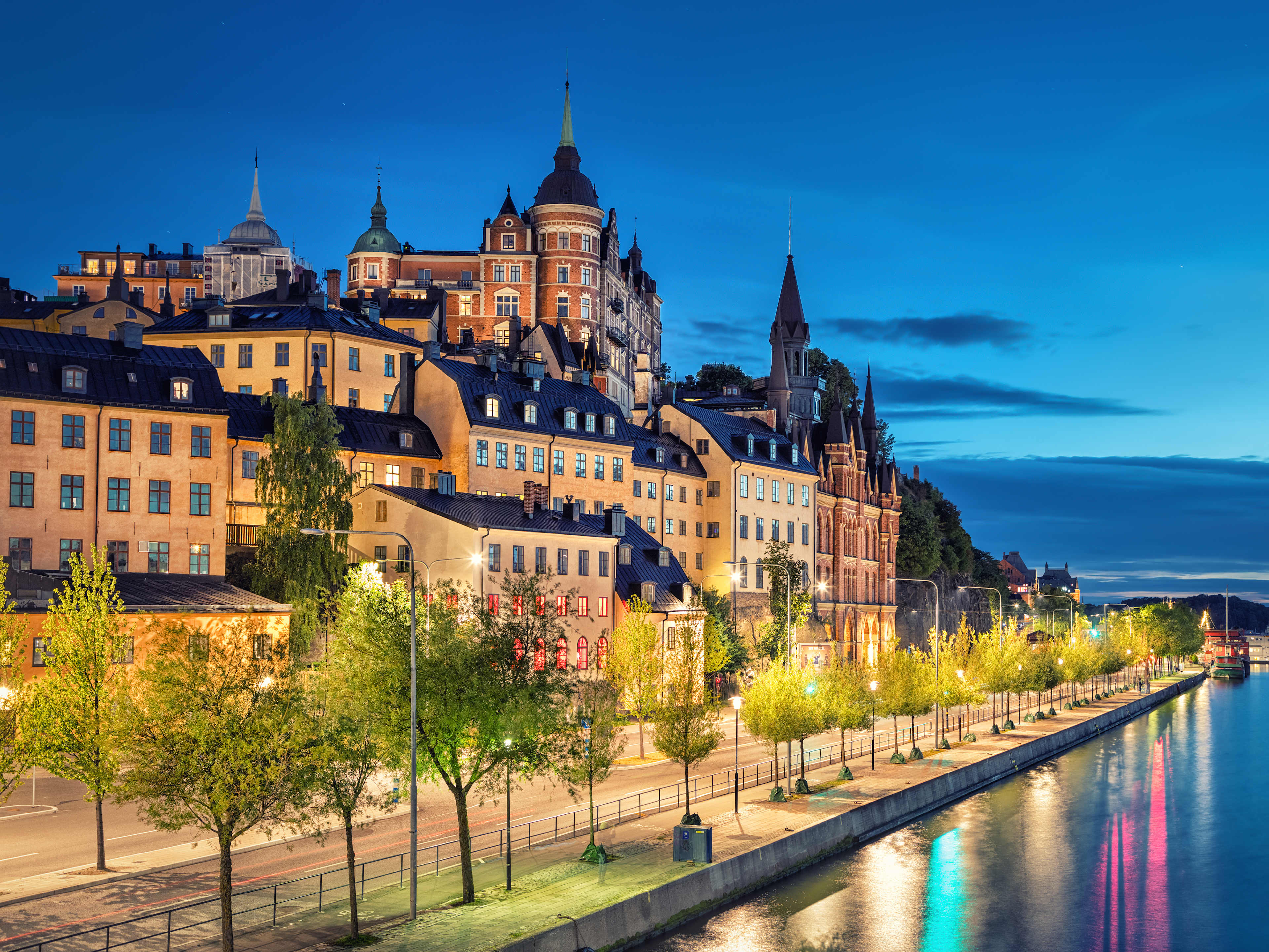 beautiful sodermalm at sunset