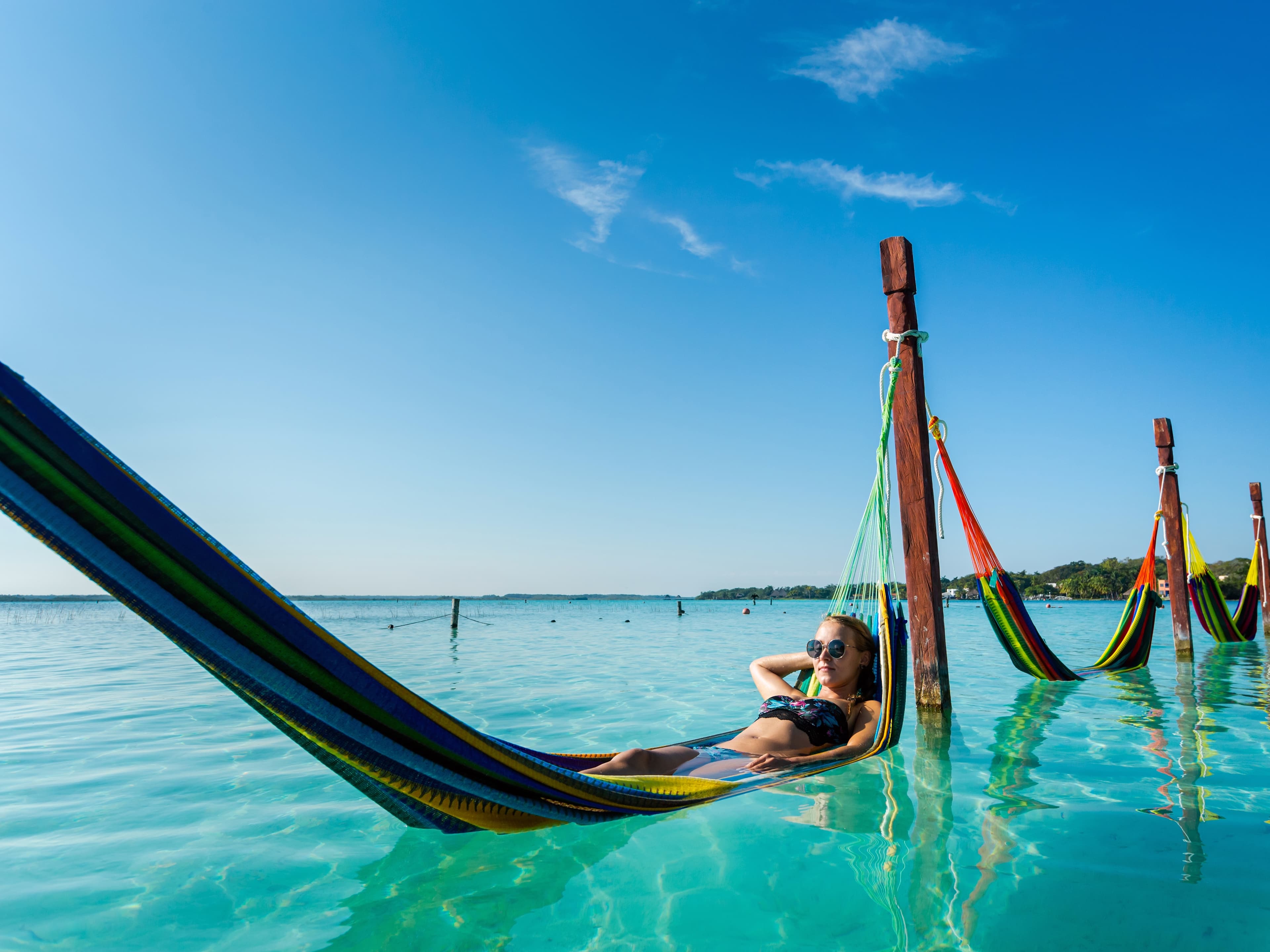 Woman on a Hammock in the Sea