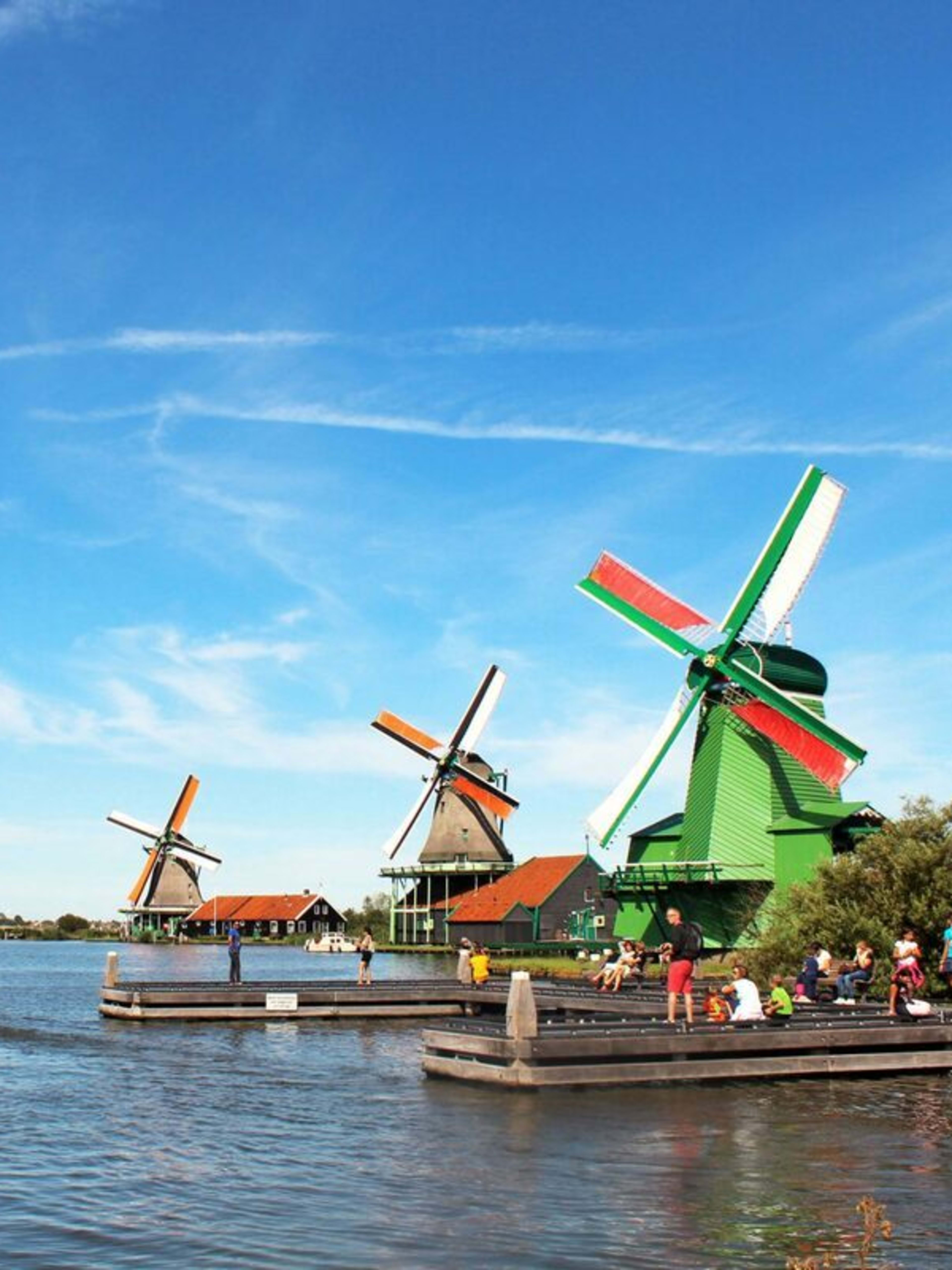 The windmills at Zaanse Schans village just outside Amsterdam.