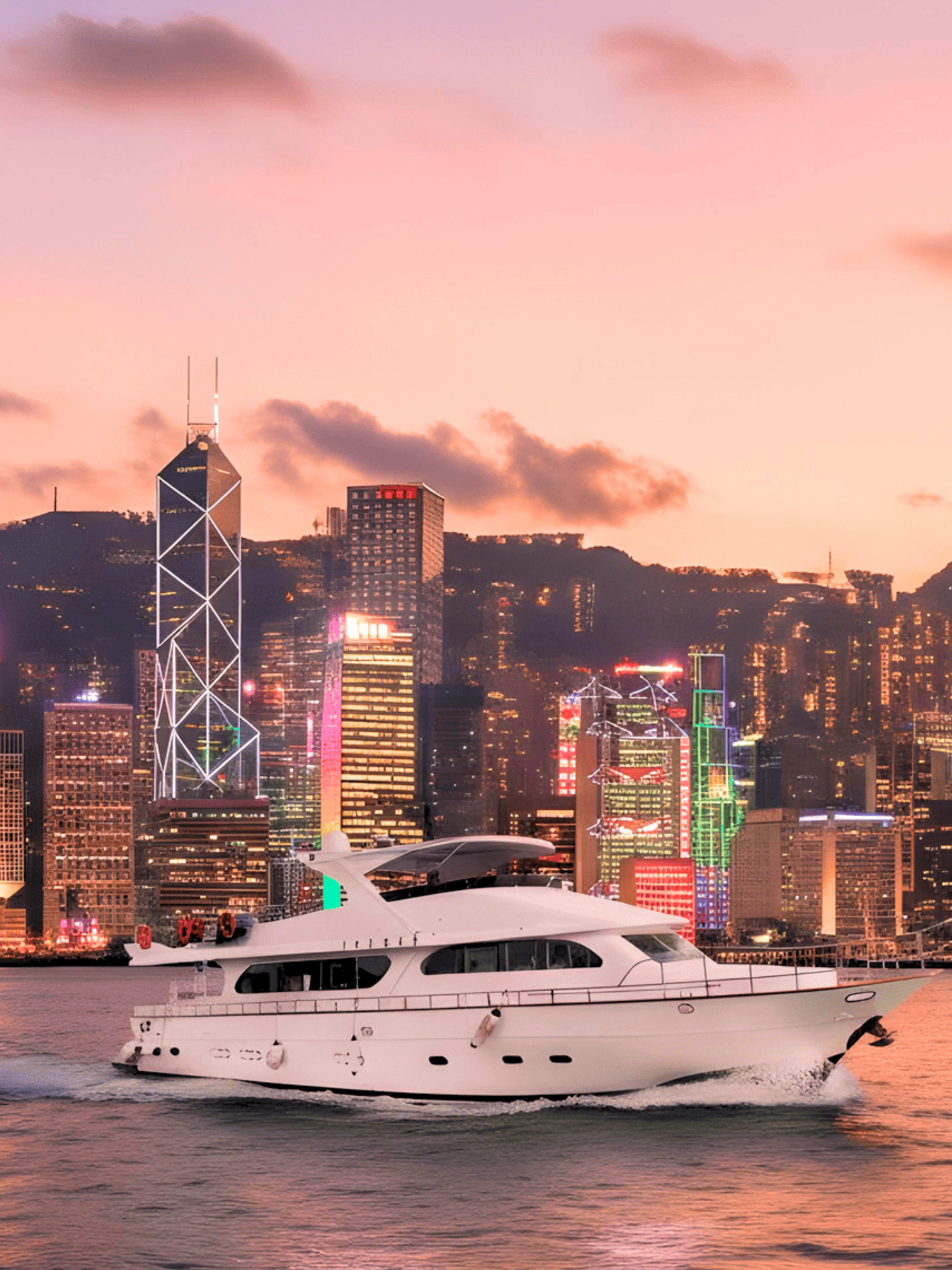 Victoria Harbour Yacht Night Cruise with Unlimited Beverages