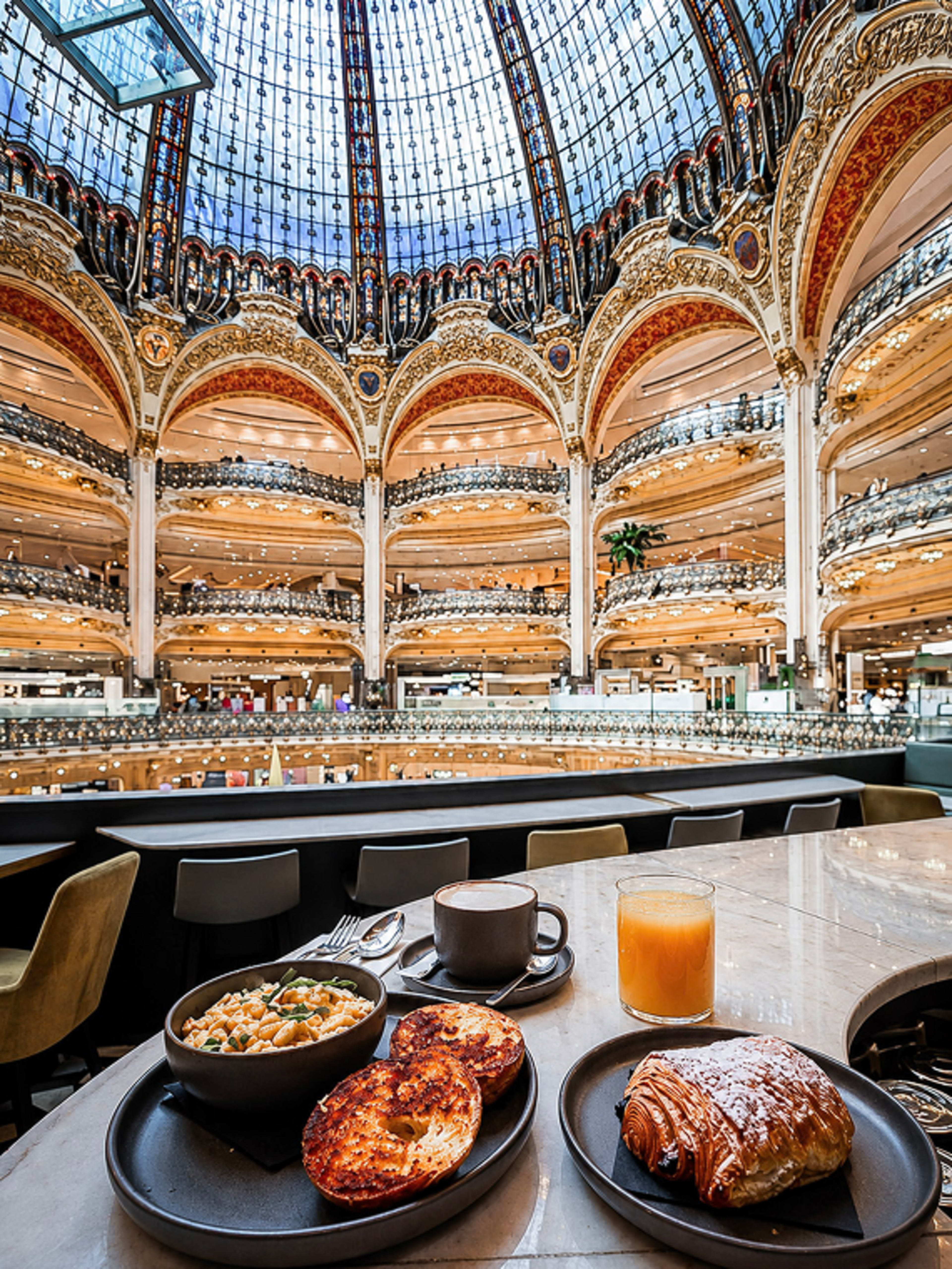 Breakfast Under the Dome of Galeries Lafayette
