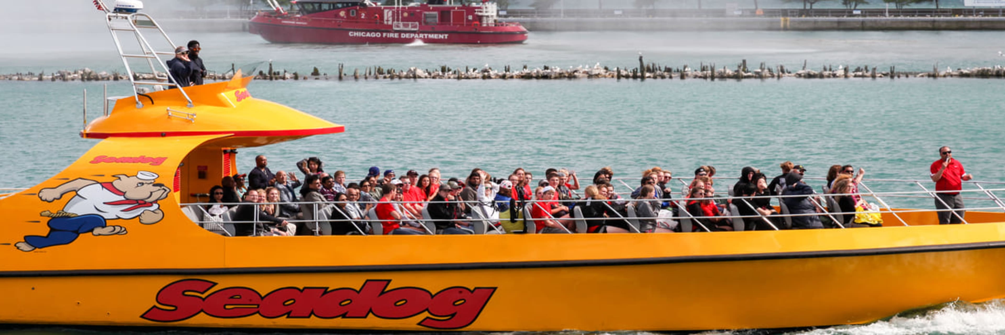 Boat cruising through water