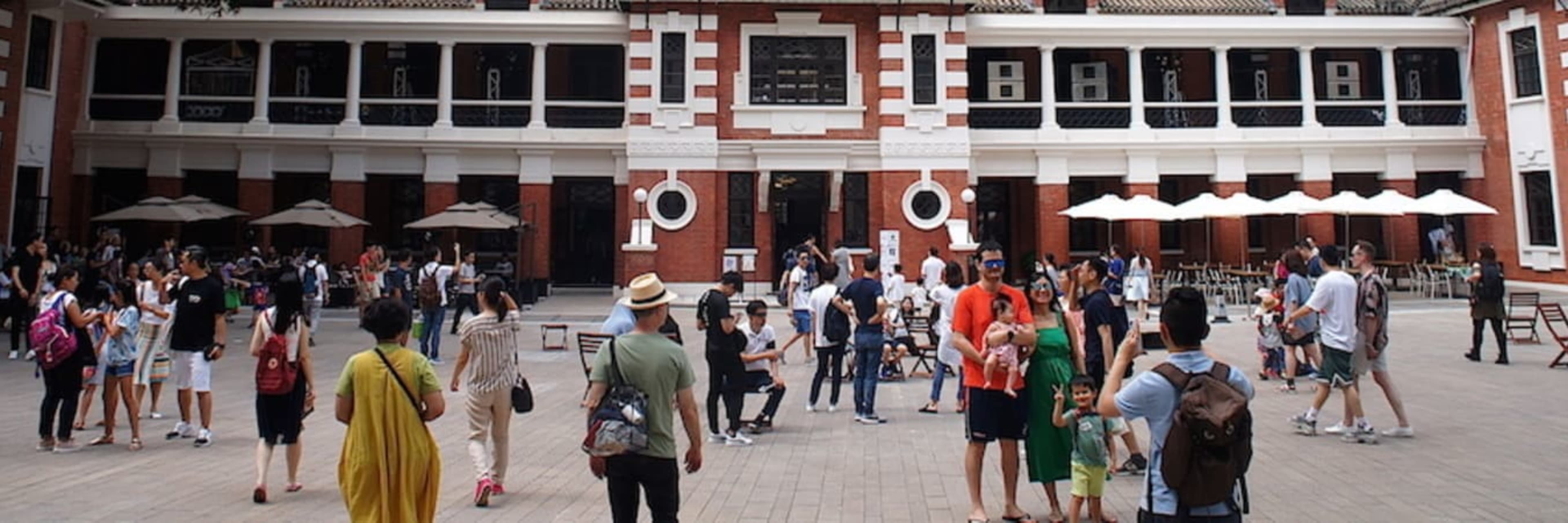 The courtyard at Tai Kwun, the former Central Police Station Compound in Hong Kong.