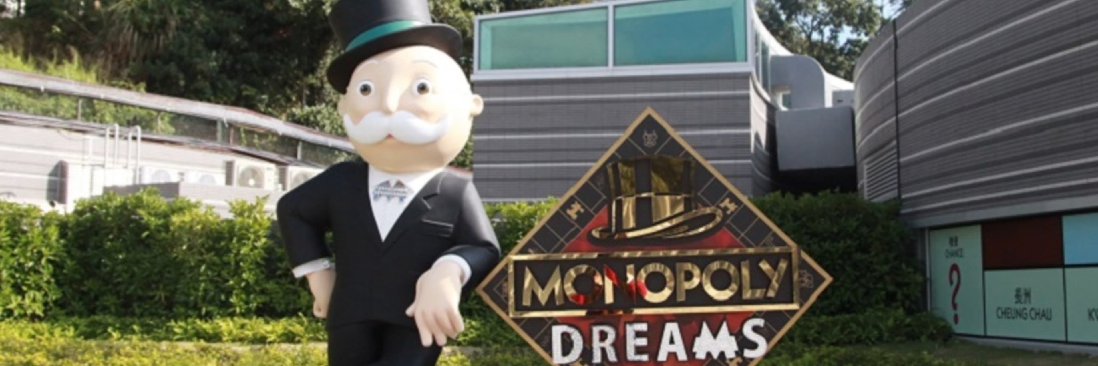 Mr. Monopoly at Monopoly Dreams in Hong Kong.