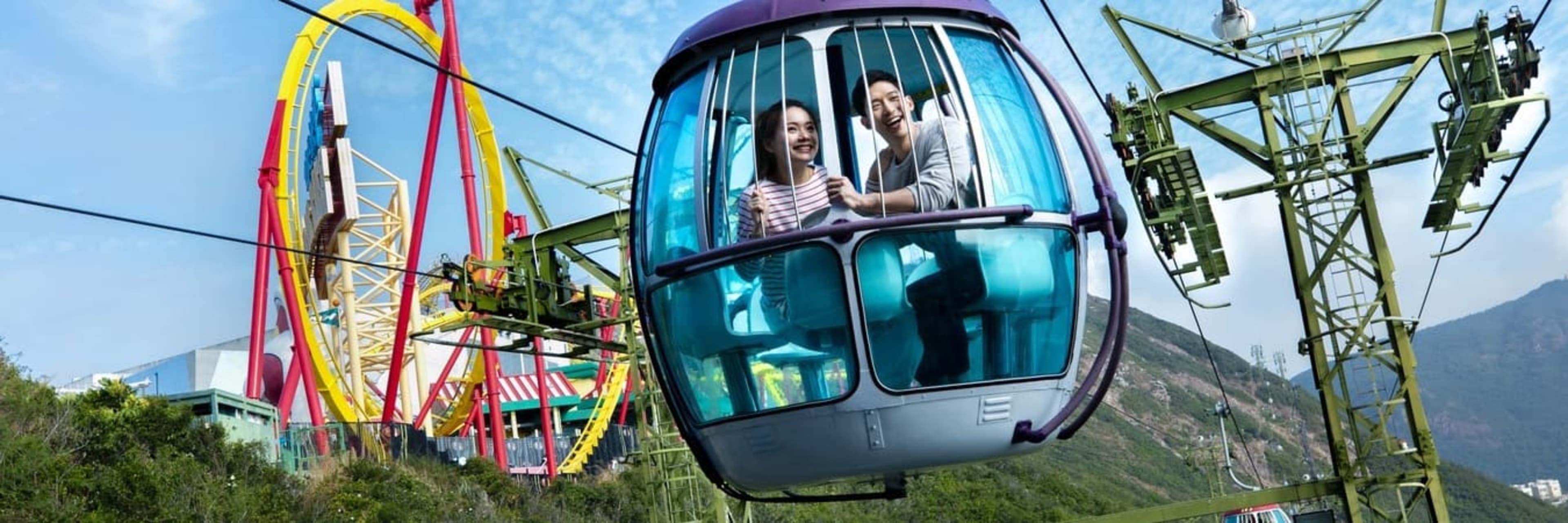 Cable car at Ocean Park Hong Kong.