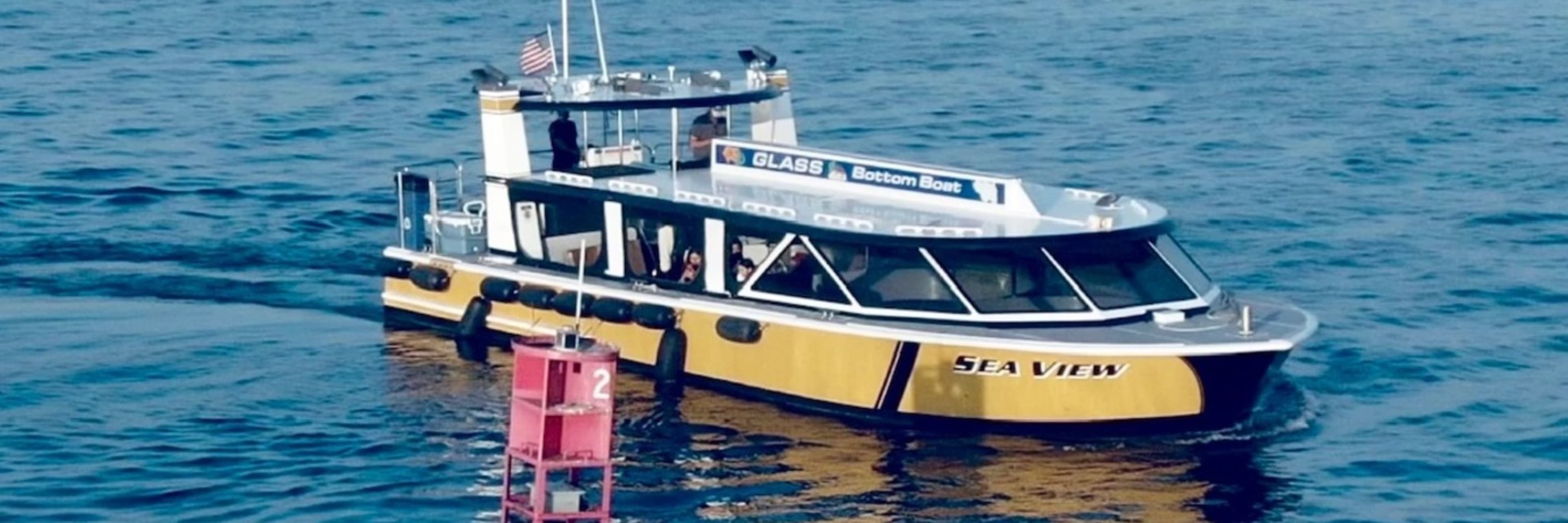 A glass bottom boat eco tour in Long Beach Harbor.