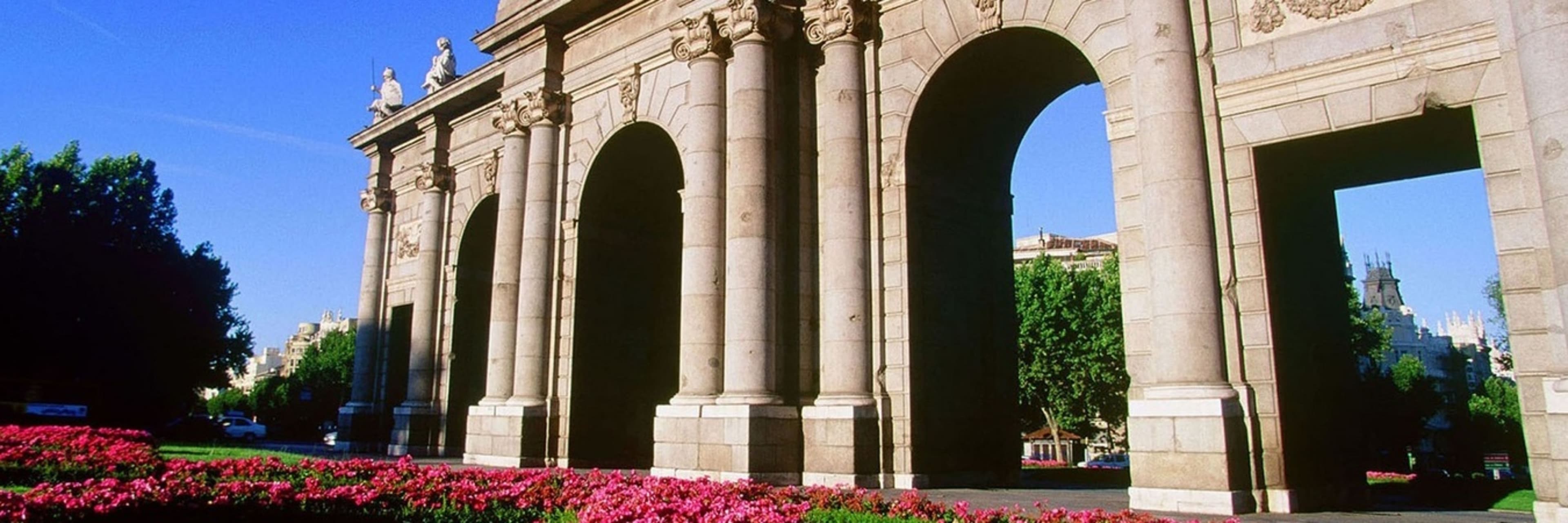 Puerta de Alcalá city gate in Madrid.