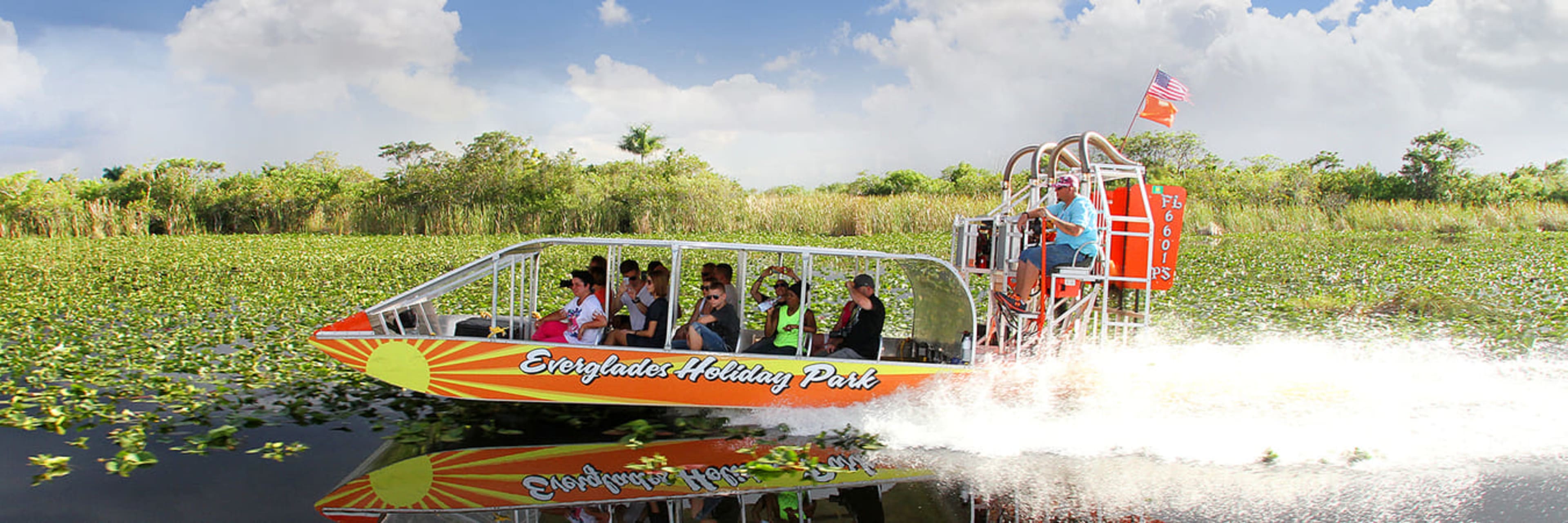 An airboat on the Florida Everglades.