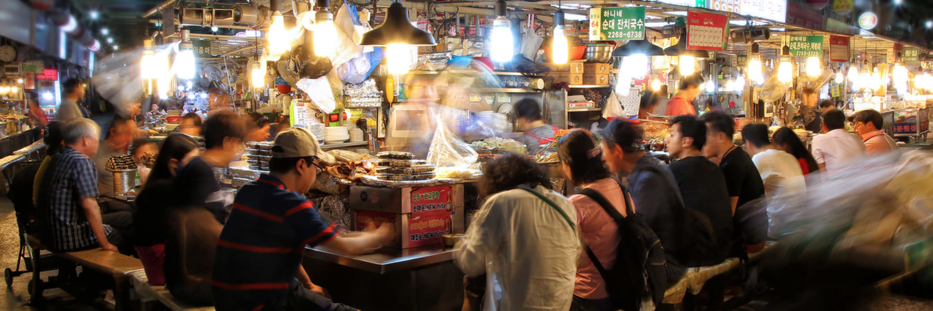 Gwangjang Market in Seoul.