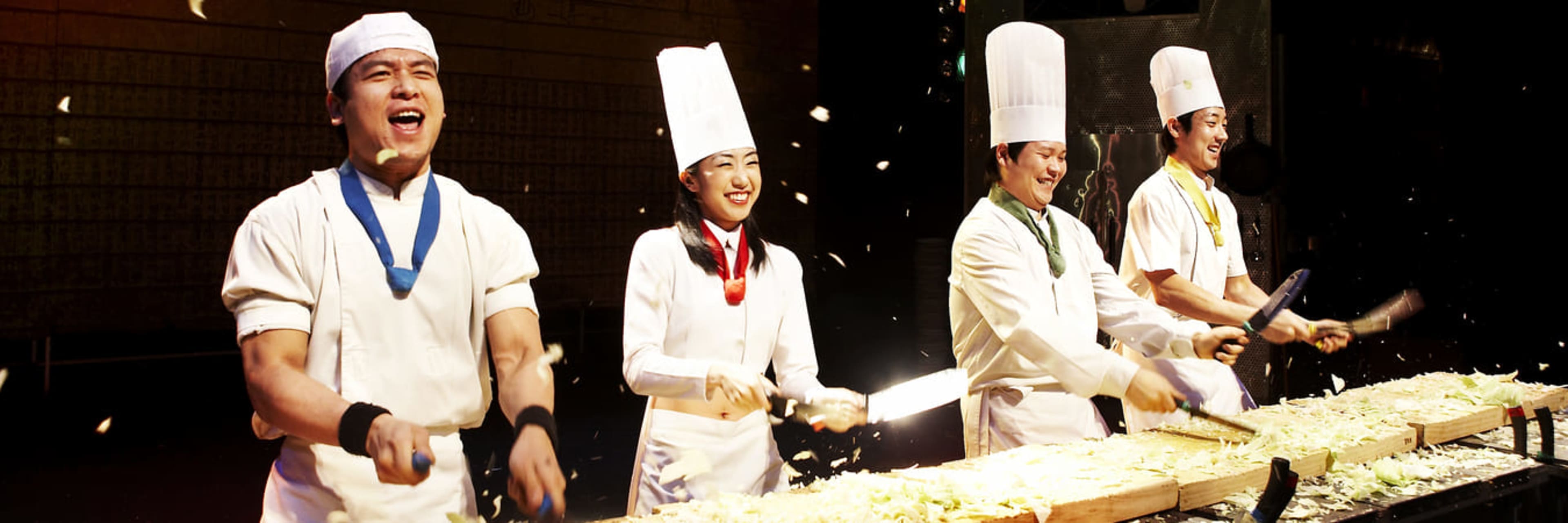 Stars of the Cookin' Nanta show on stage in Seoul