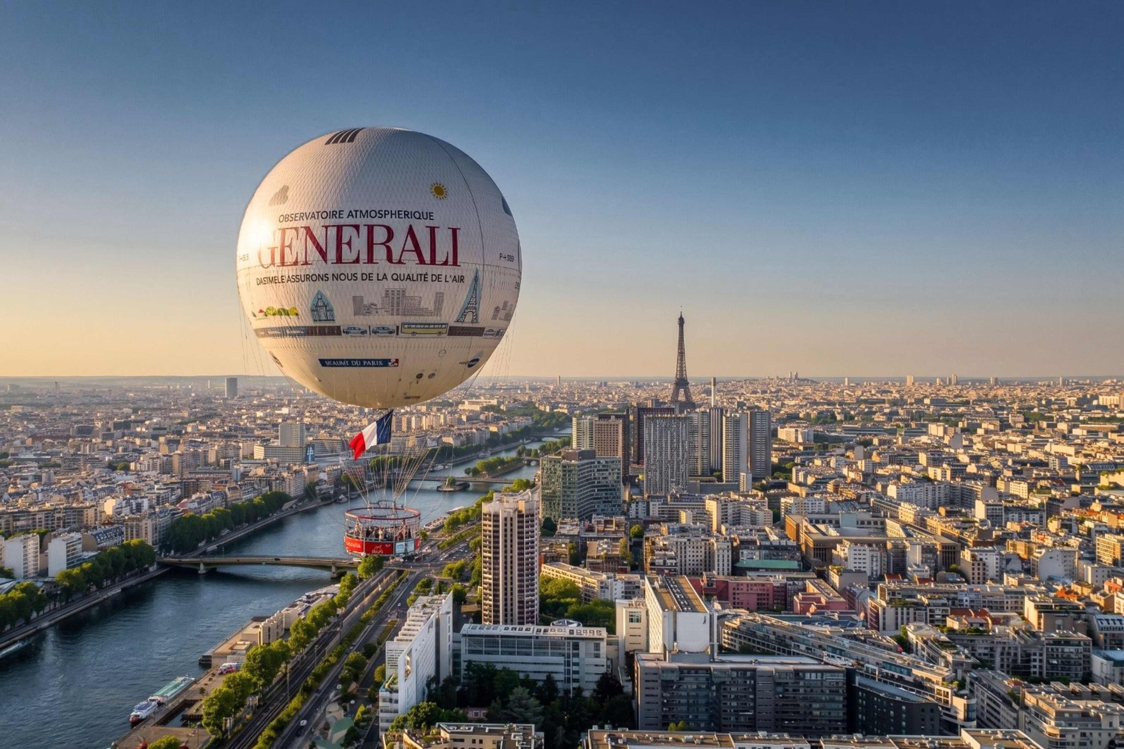 Ballon de Paris Generali balloon views over Paris