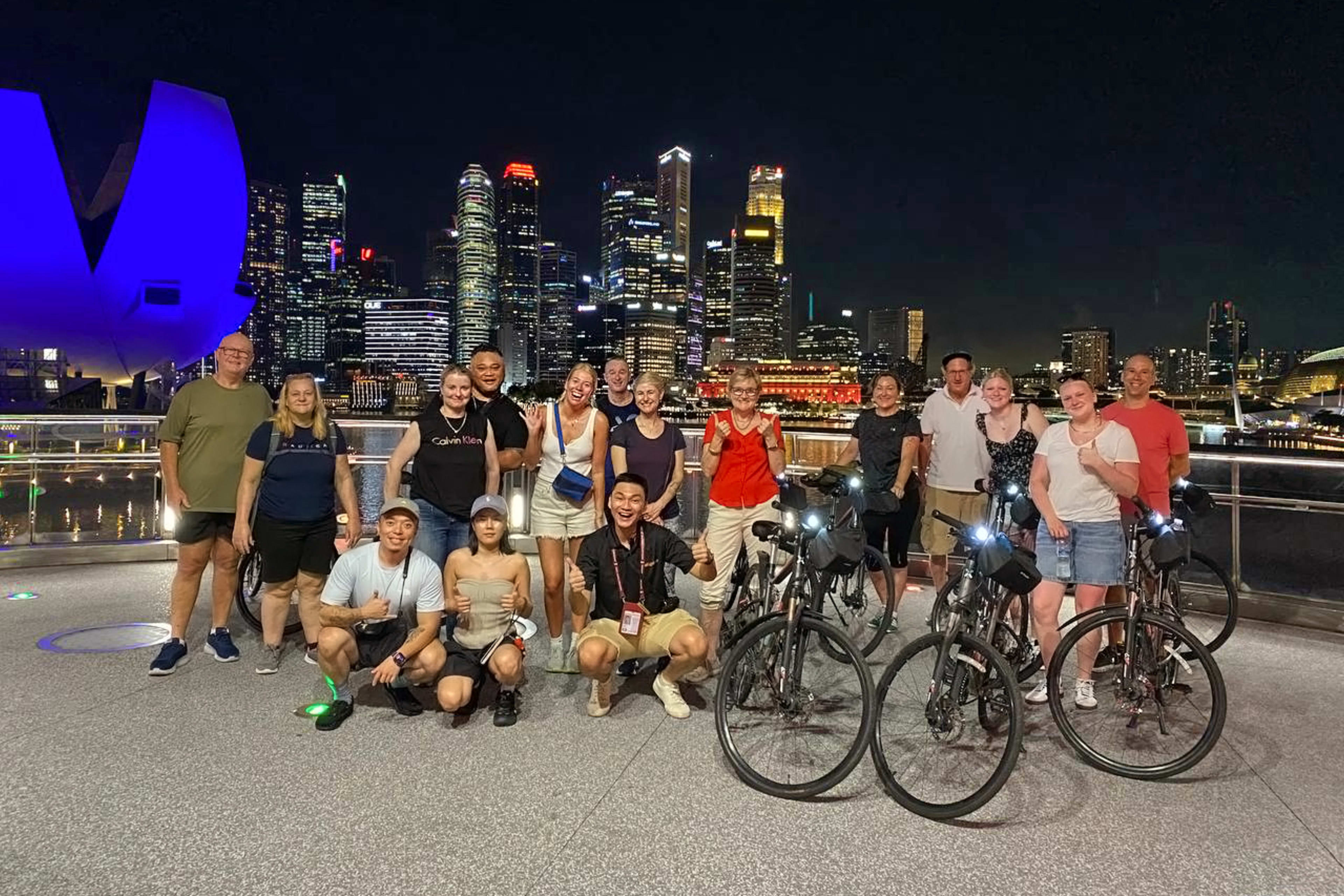 Marina Bay Night Bicycle Tour by Let's Go Tour