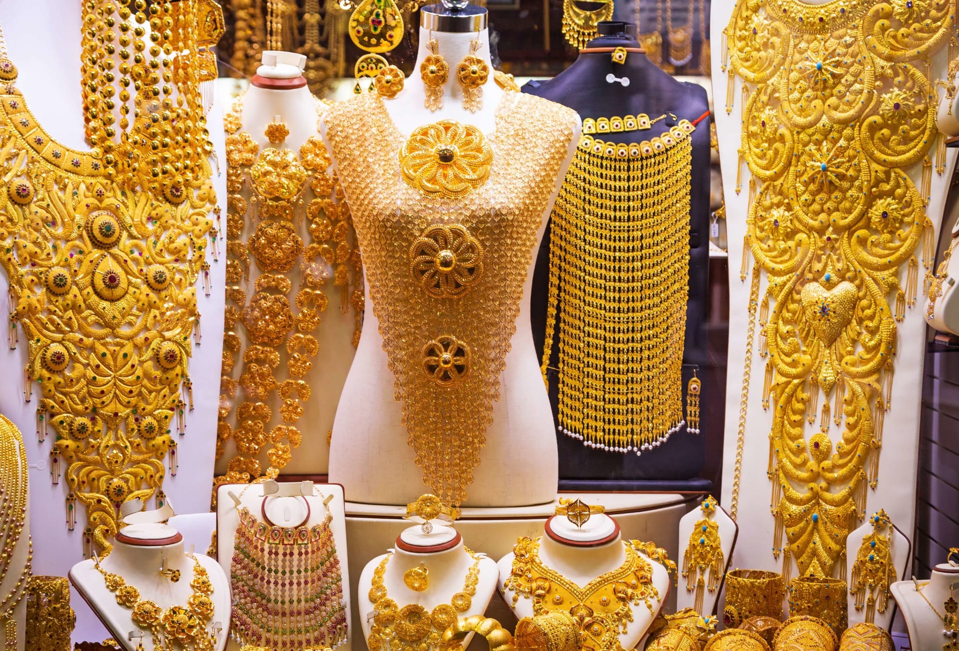 A stall at Deira's Gold Souk Dubai