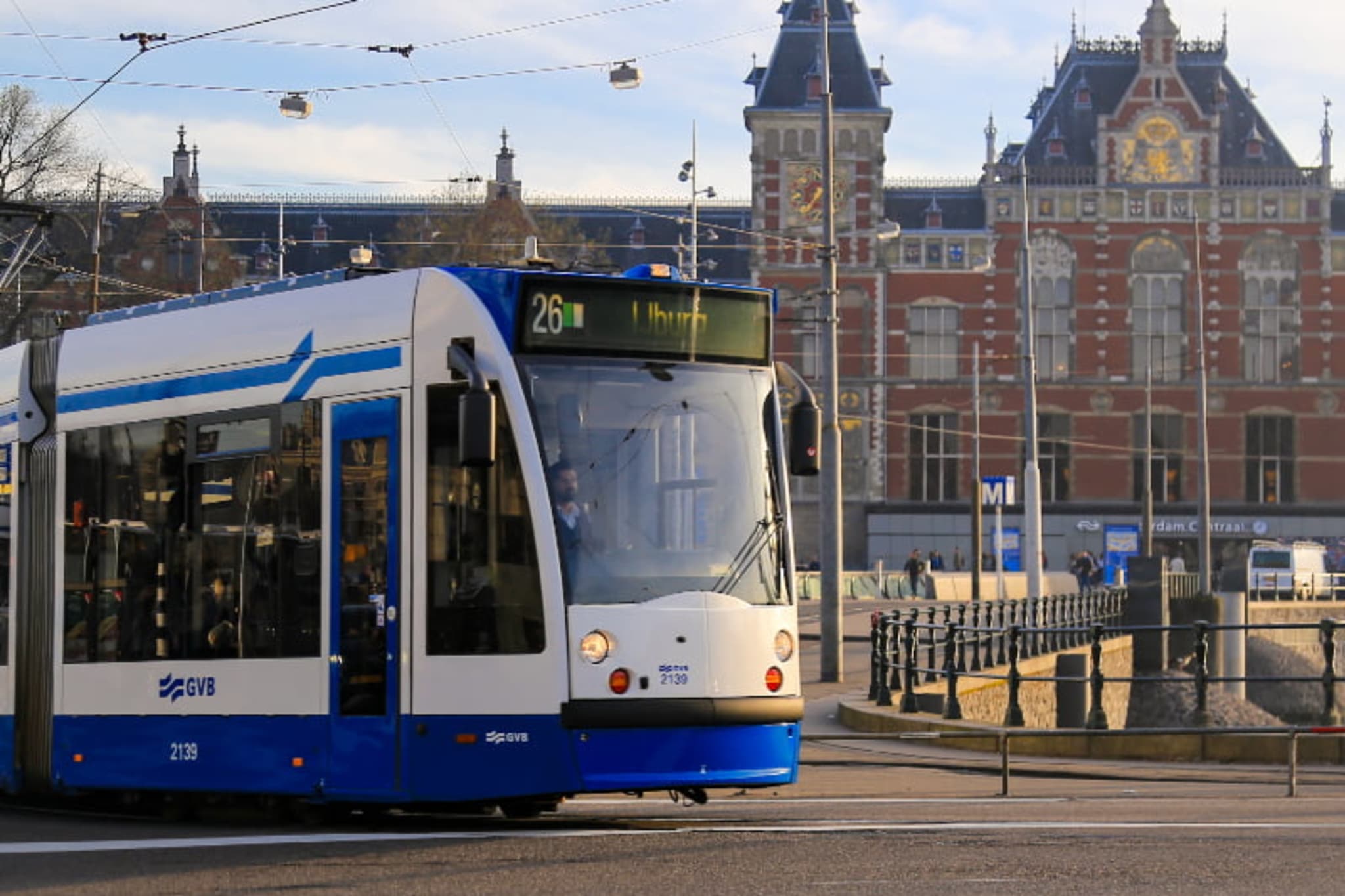 Tram passing in front of the Rijksmuseum