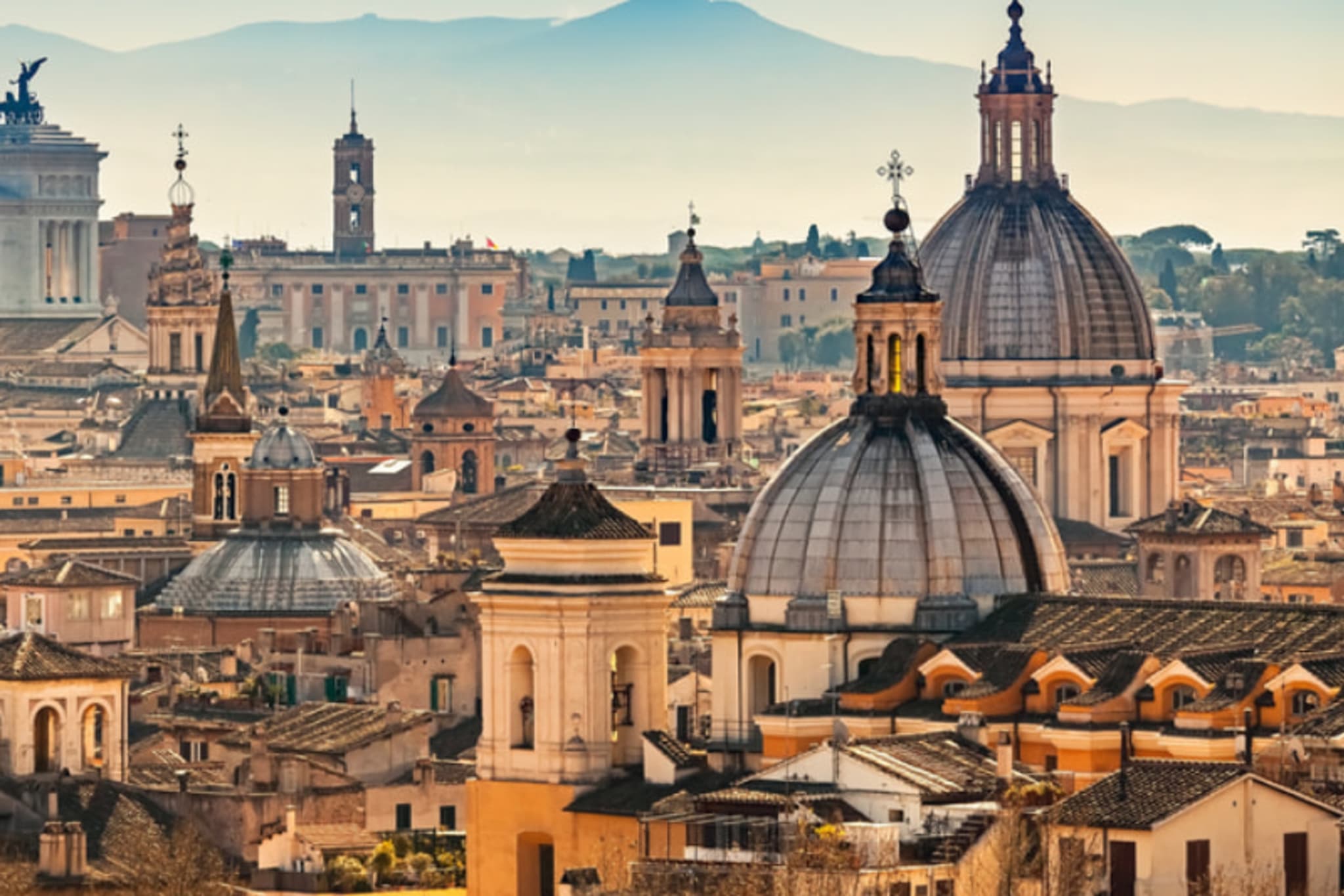 View over the Rome skyline